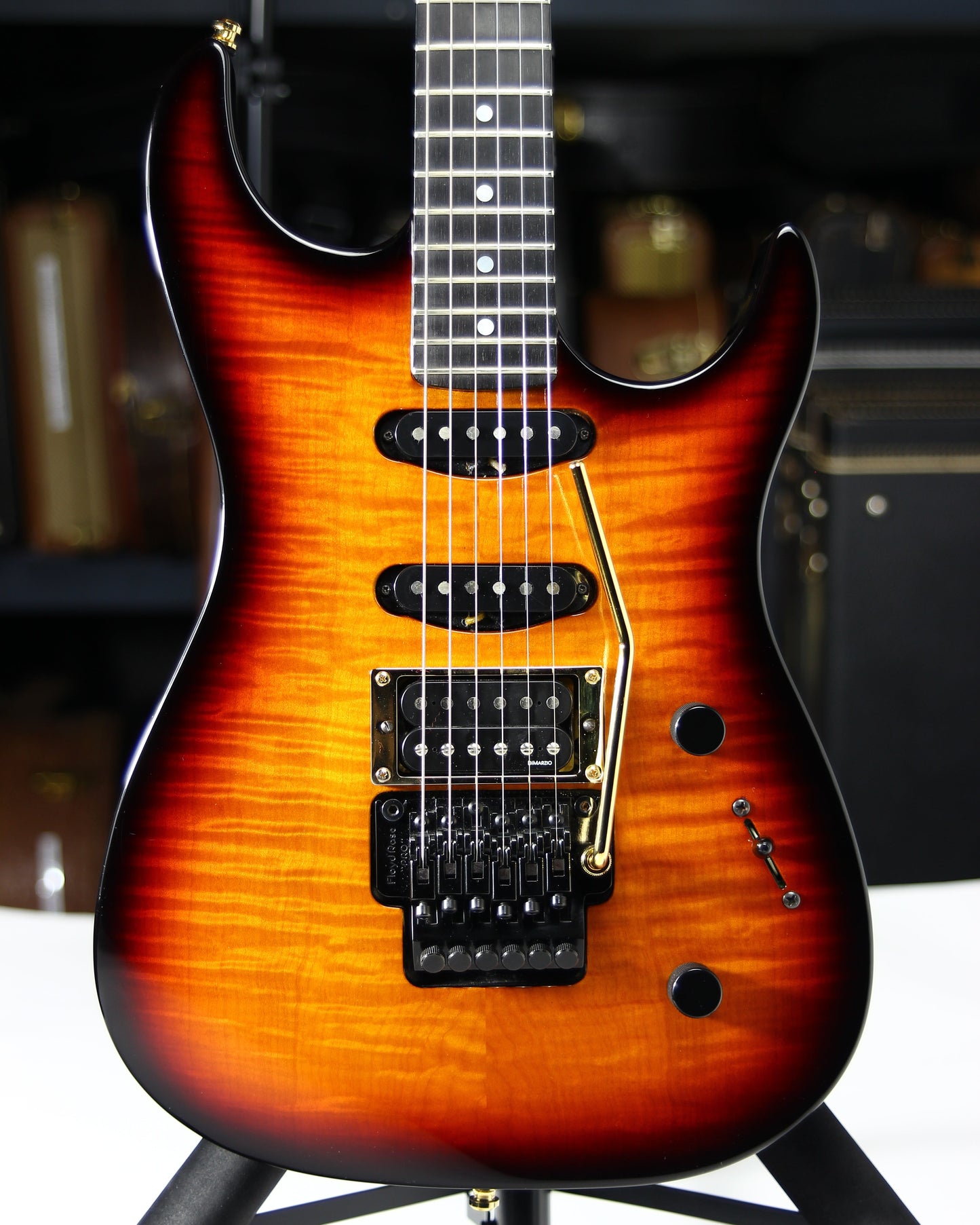 1994 Fender Custom Shop Set Neck SN Stratocaster Floyd Rose Reverse Headstock Flame Top - John Page Era! Rare Guitar!