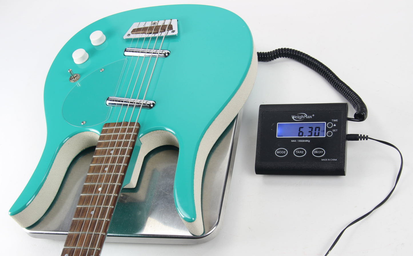 1995 Jerry Jones Neptune Longhorn Baritone Bass VI 6-String Guitar - SEA FOAM GREEN!