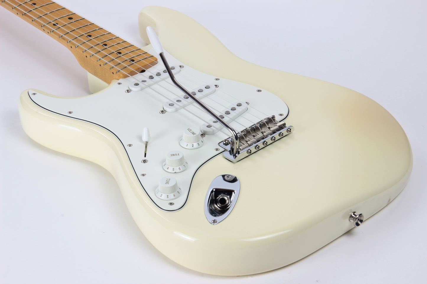 1997 Fender USA Jimi Hendrix Tribute '68 Stratocaster Artist Strat Olympic White American - Reverse, Maple CAP!