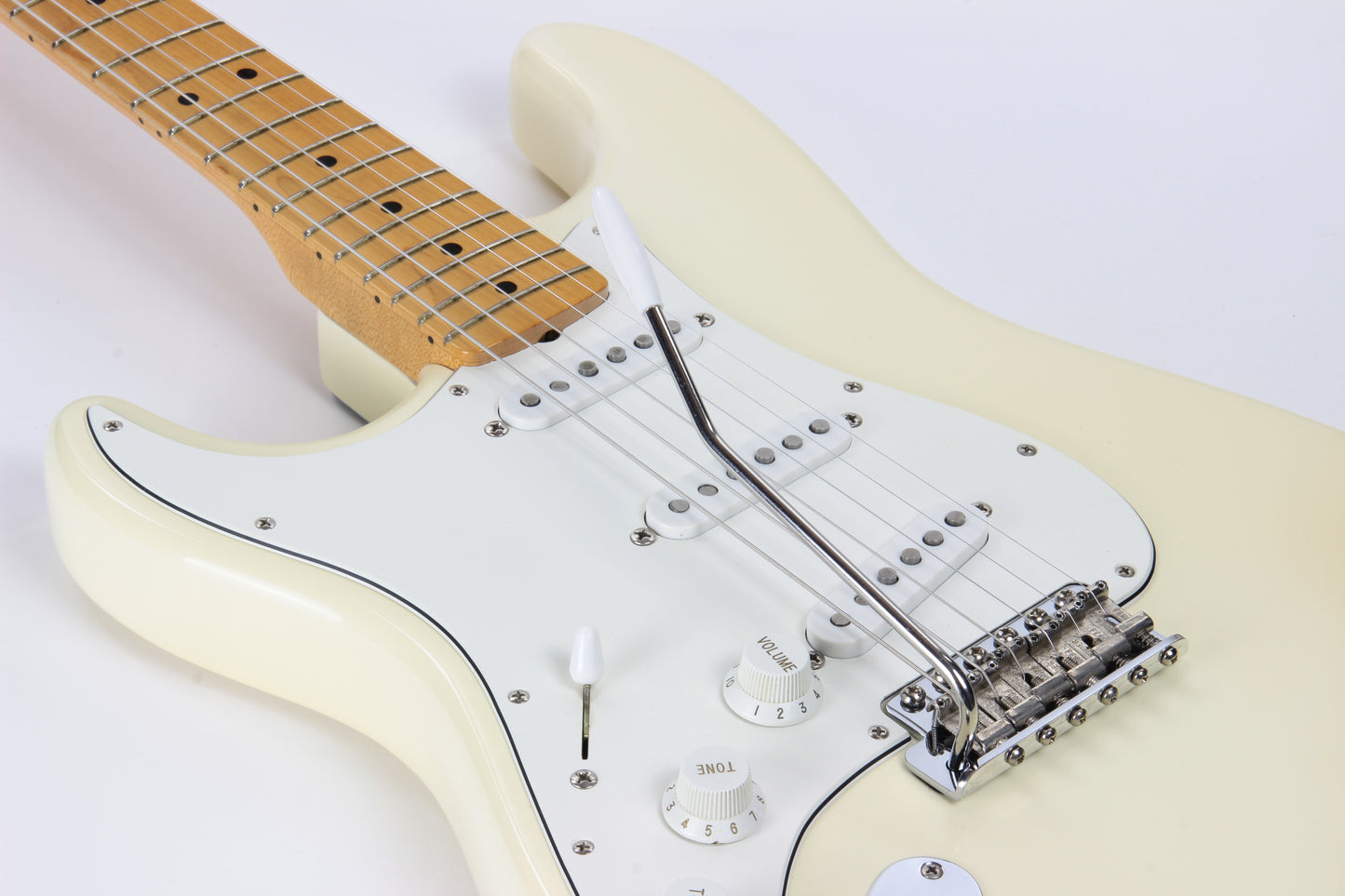 1997 Fender USA Jimi Hendrix Tribute '68 Stratocaster Artist Strat Olympic White American - Reverse, Maple CAP!