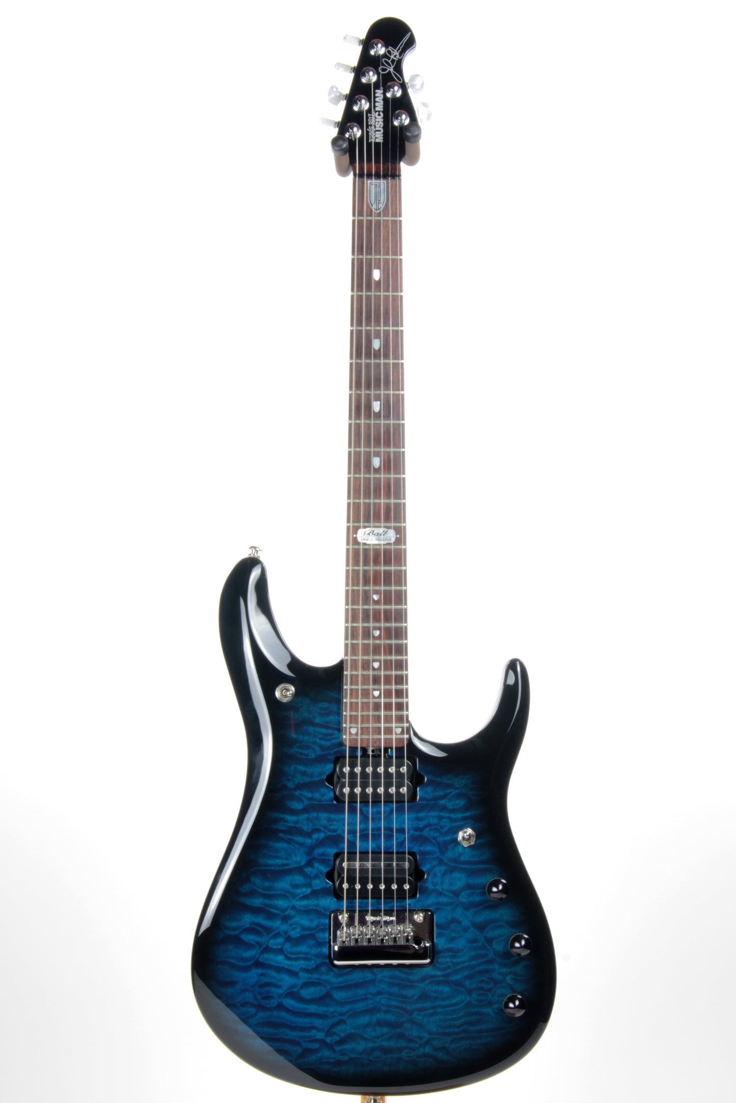 2011 Music Man BFR John Petrucci JP6 Ernie Ball Family Reserve QUILT Bahama Blue Burst Piezo