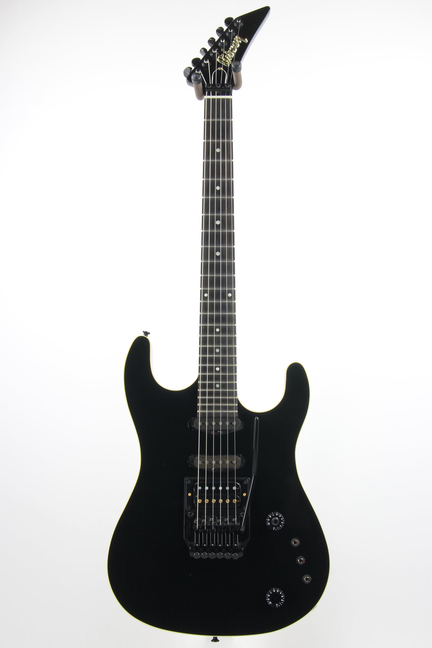 RARE 1987 Gibson U2 Floyd Rose Flying V Raised Logo US-1 - Black Neck-Through Super Strat