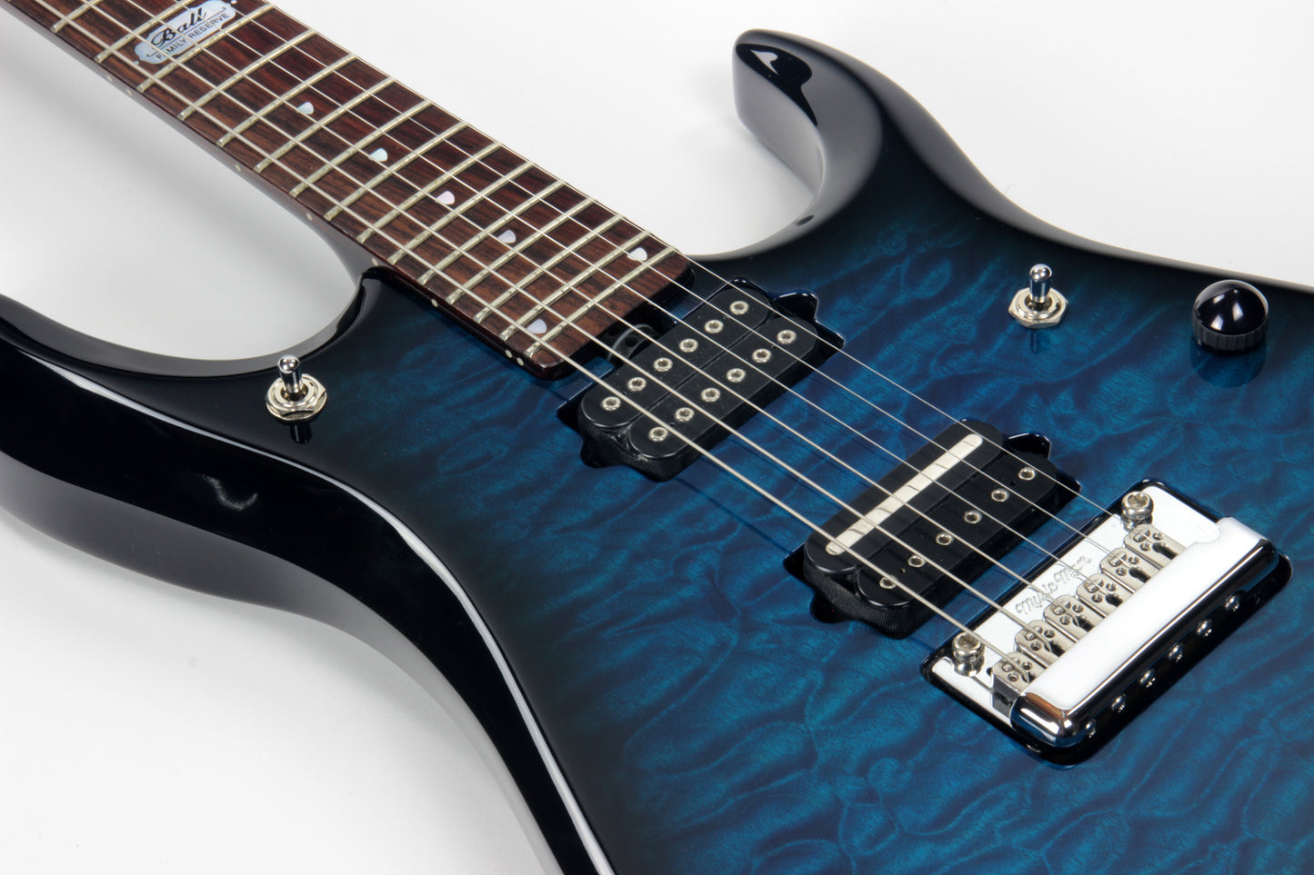 2011 Music Man BFR John Petrucci JP6 Ernie Ball Family Reserve QUILT Bahama Blue Burst Piezo