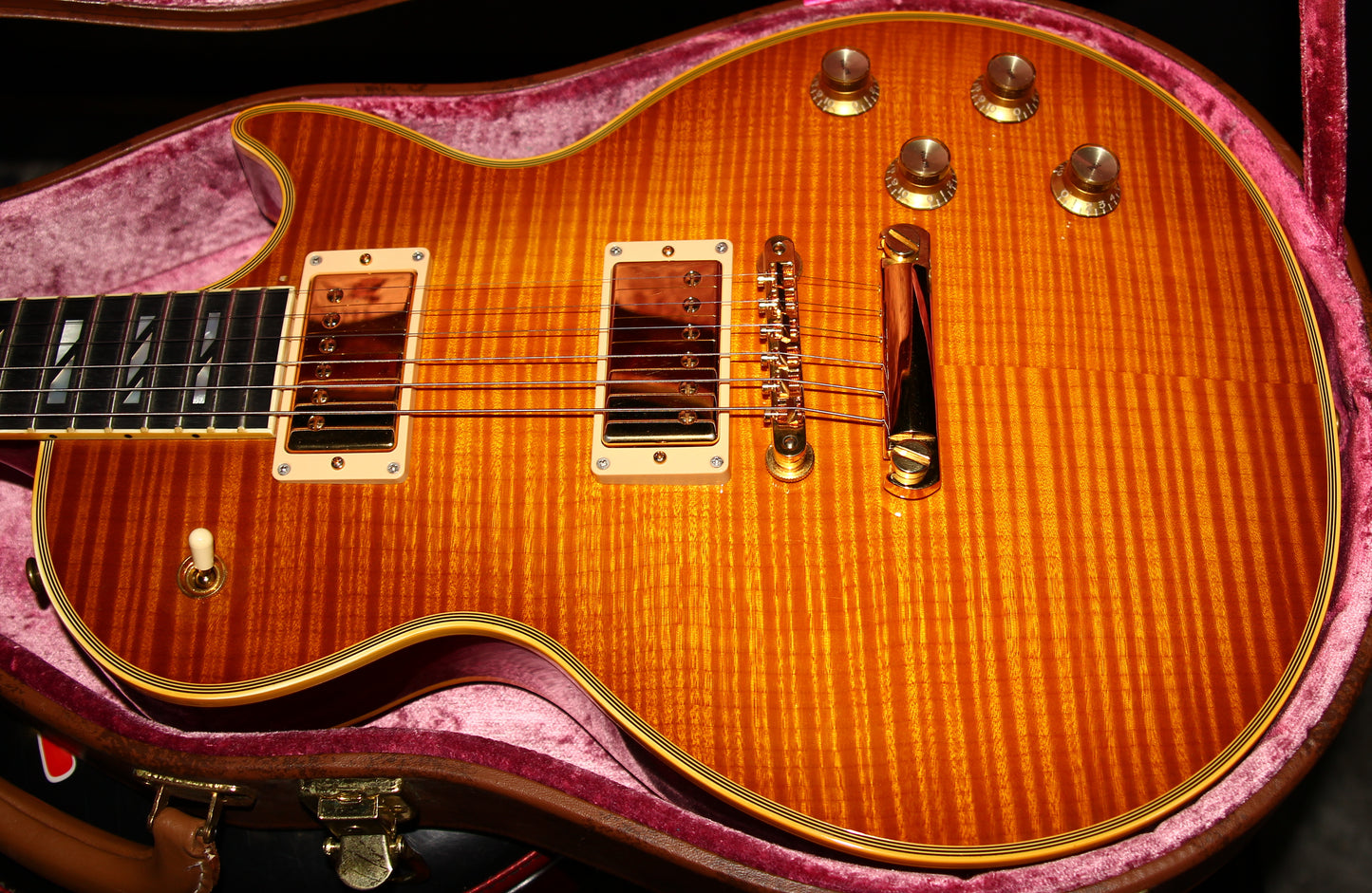 KILLER TOP! 2007 Gibson Custom Shop Les Paul Figured w/ Super 400 Inlays Limited Edition -- 25/50 vibes, Butterscotch, 1959 '59 The Best!