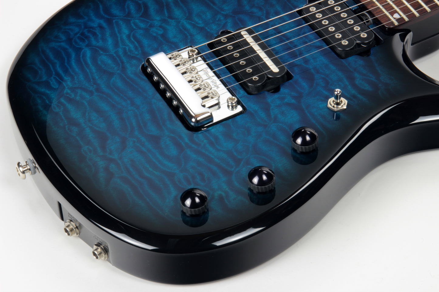 2011 Music Man BFR John Petrucci JP6 Ernie Ball Family Reserve QUILT Bahama Blue Burst Piezo