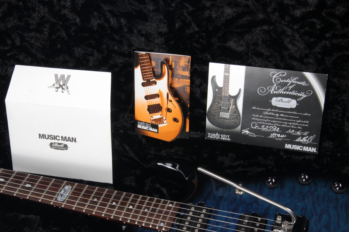 2011 Music Man BFR John Petrucci JP6 Ernie Ball Family Reserve QUILT Bahama Blue Burst Piezo