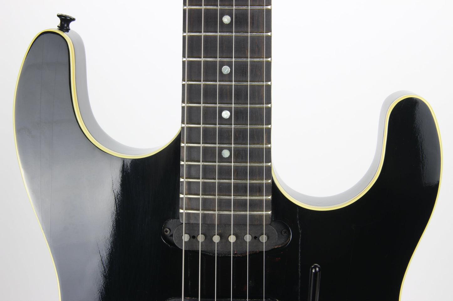RARE 1987 Gibson U2 Floyd Rose Flying V Raised Logo US-1 - Black Neck-Through Super Strat
