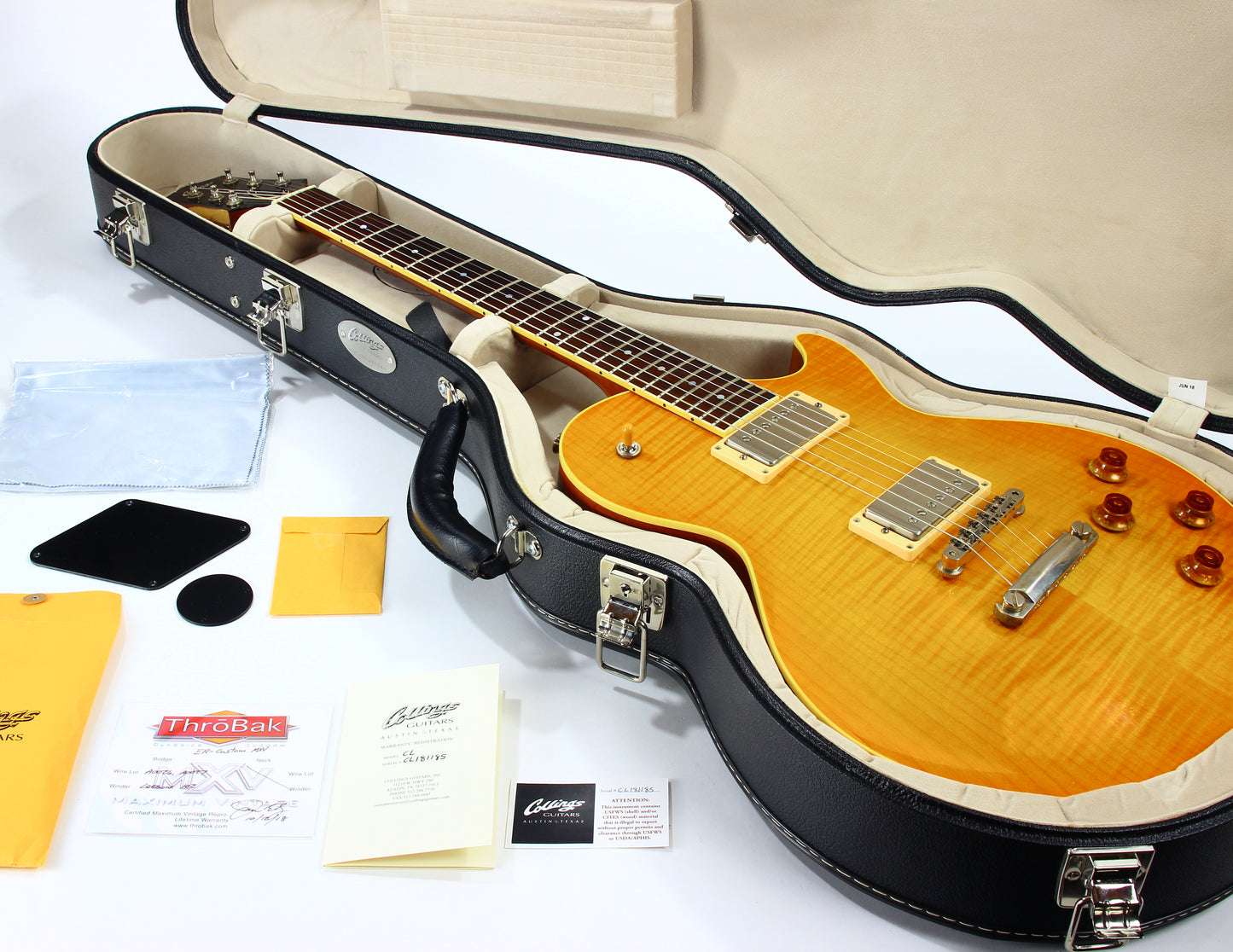2018 Collings City Limits AGED CL Lemon Burst -- Throbaks ER Custom MXV, Sunburst, Ameritage Case