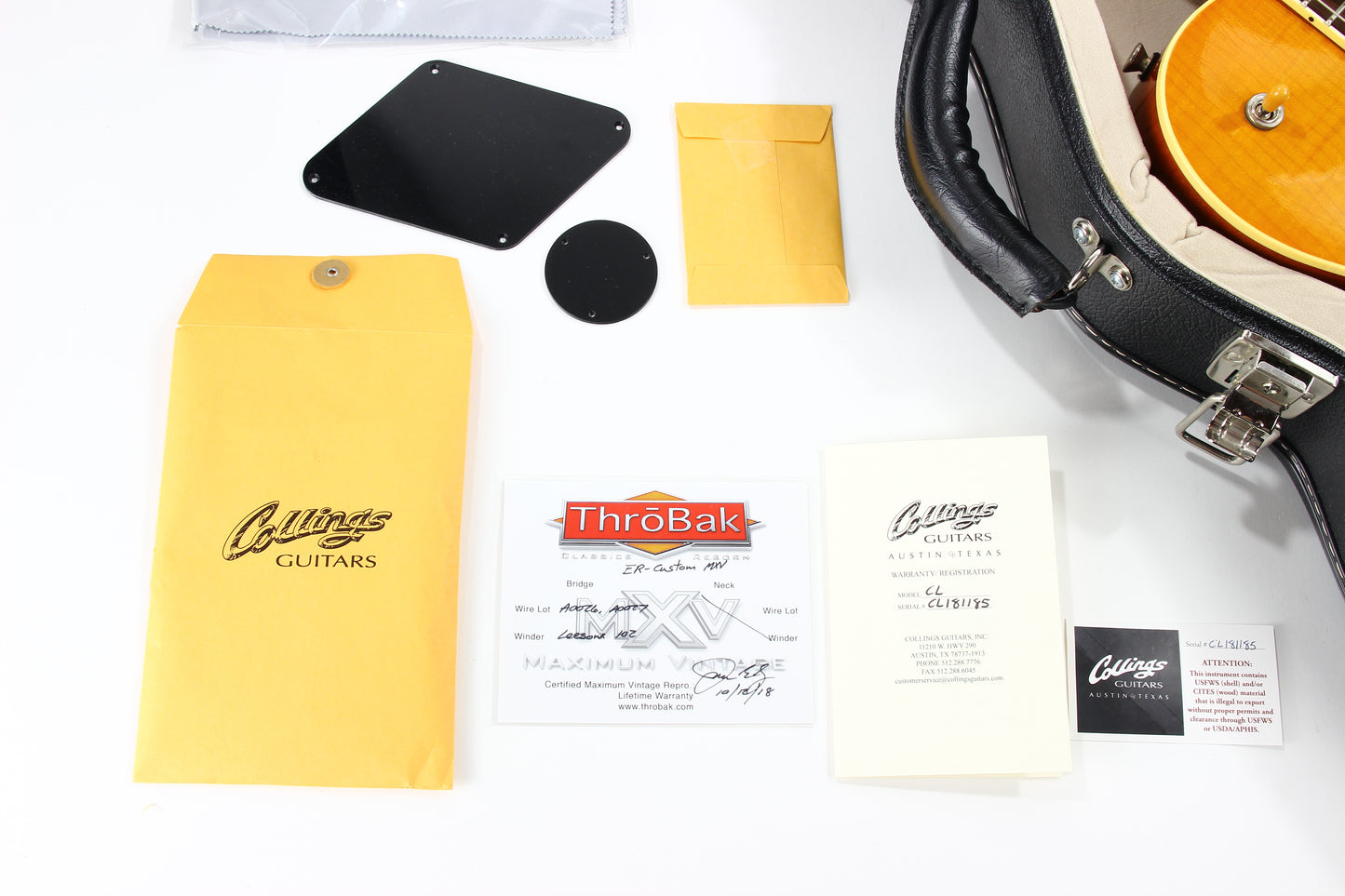 2018 Collings City Limits AGED CL Lemon Burst -- Throbaks ER Custom MXV, Sunburst, Ameritage Case