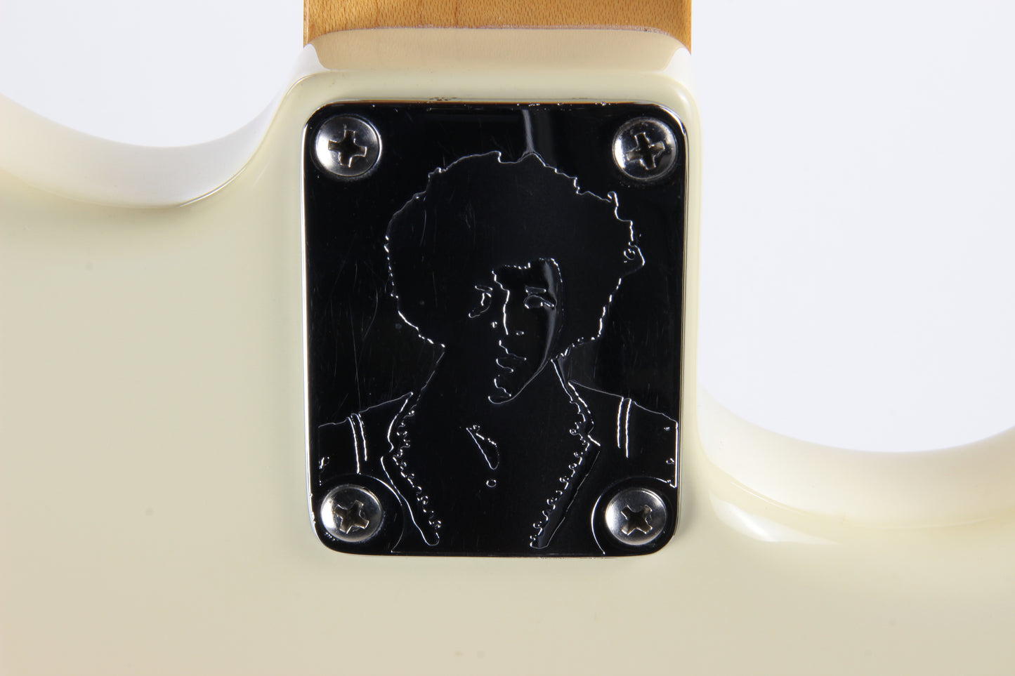1997 Fender USA Jimi Hendrix Tribute '68 Stratocaster Artist Strat Olympic White American - Reverse, Maple CAP!