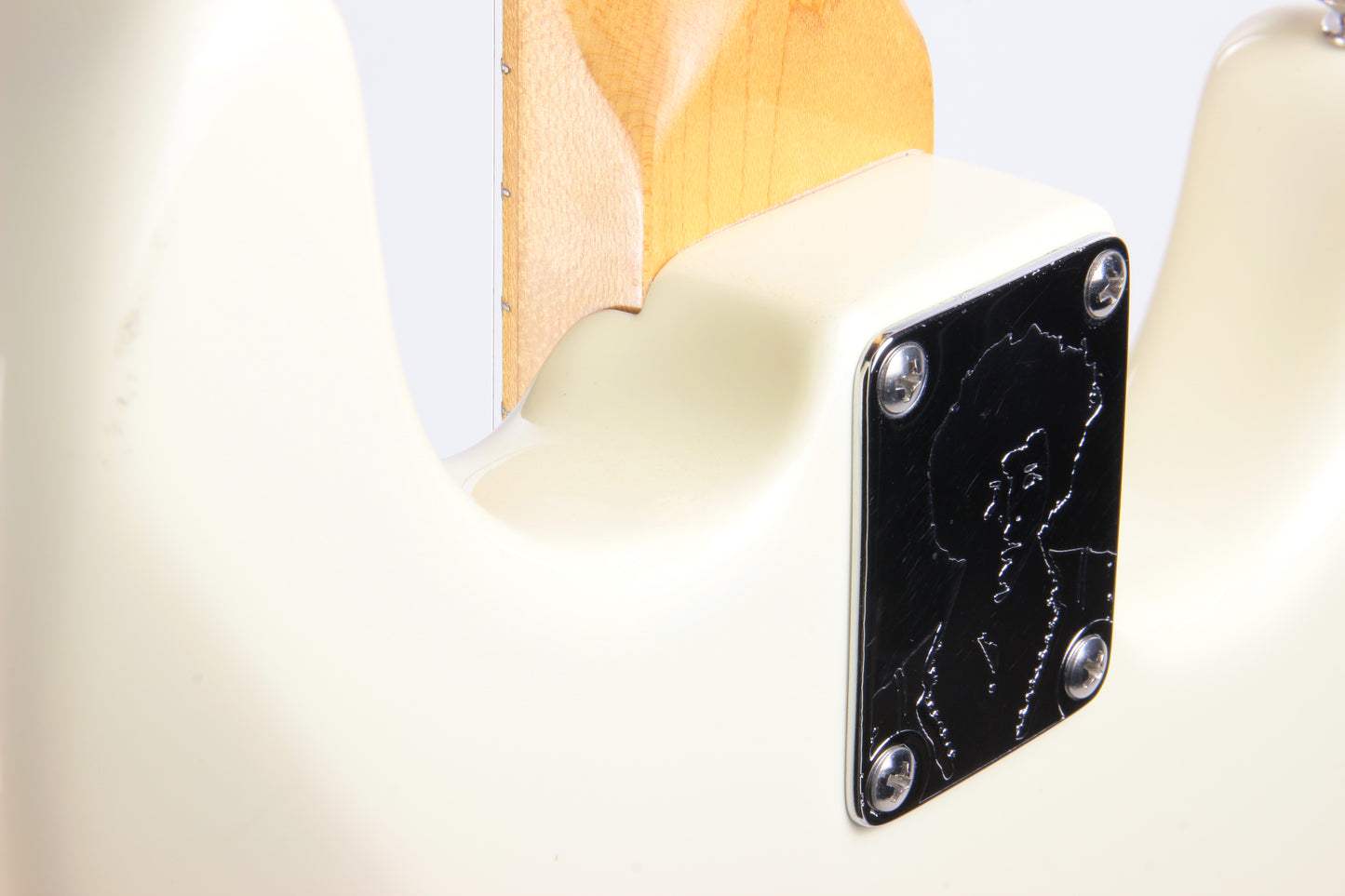 1997 Fender USA Jimi Hendrix Tribute '68 Stratocaster Artist Strat Olympic White American - Reverse, Maple CAP!