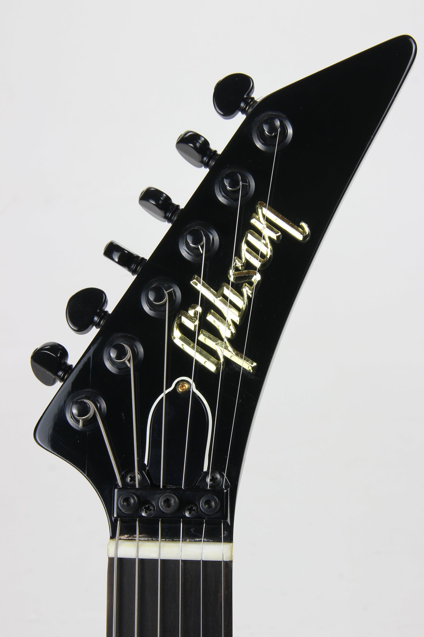 RARE 1987 Gibson U2 Floyd Rose Flying V Raised Logo US-1 - Black Neck-Through Super Strat