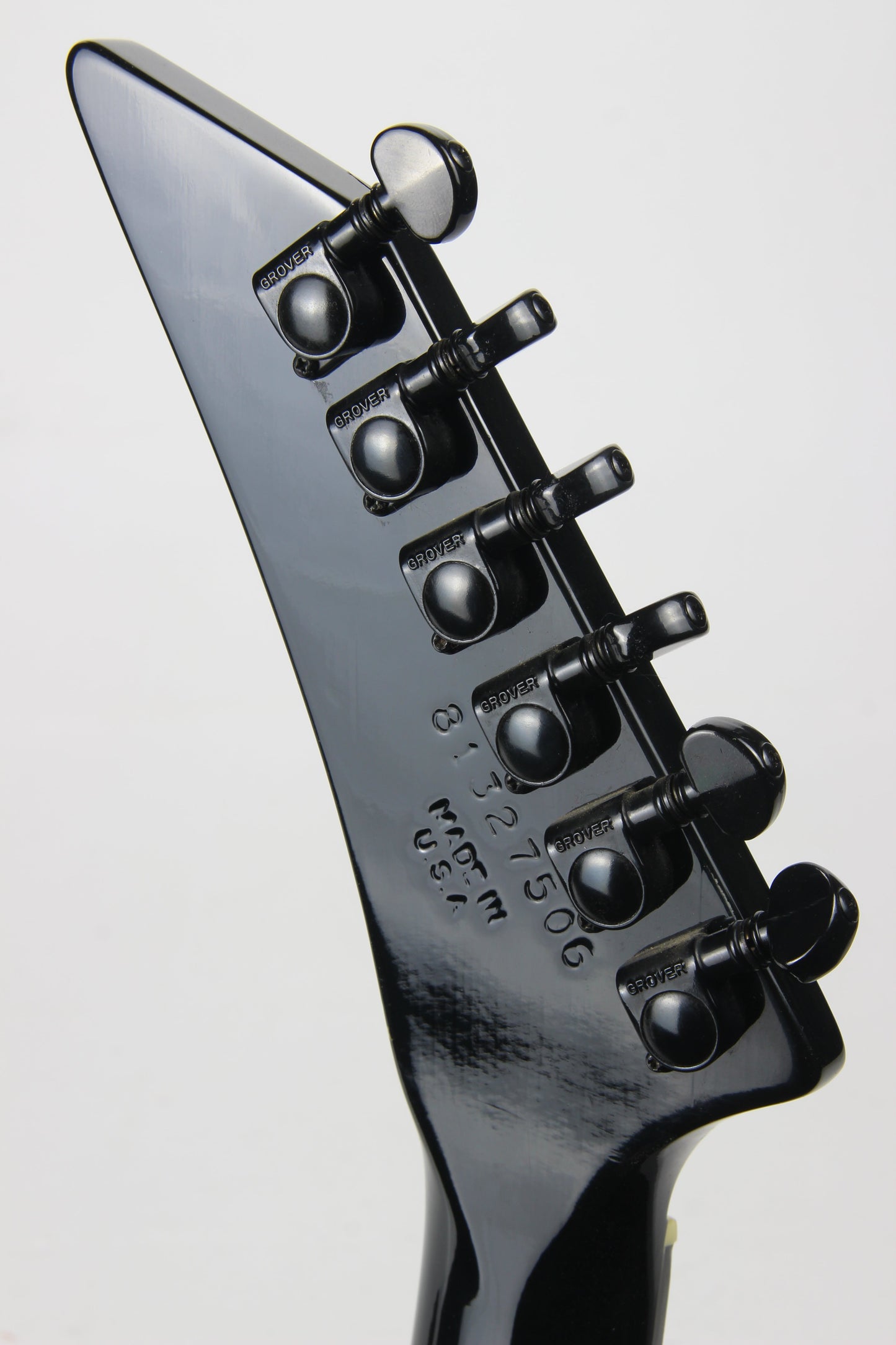 RARE 1987 Gibson U2 Floyd Rose Flying V Raised Logo US-1 - Black Neck-Through Super Strat