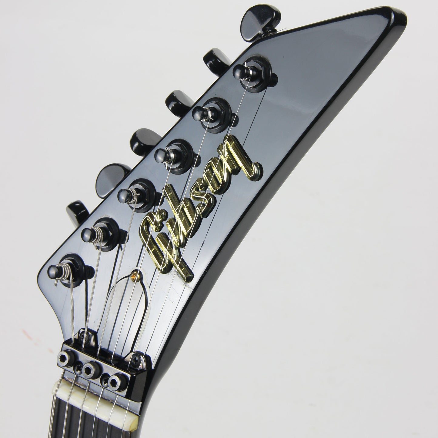 RARE 1987 Gibson U2 Floyd Rose Flying V Raised Logo US-1 - Black Neck-Through Super Strat