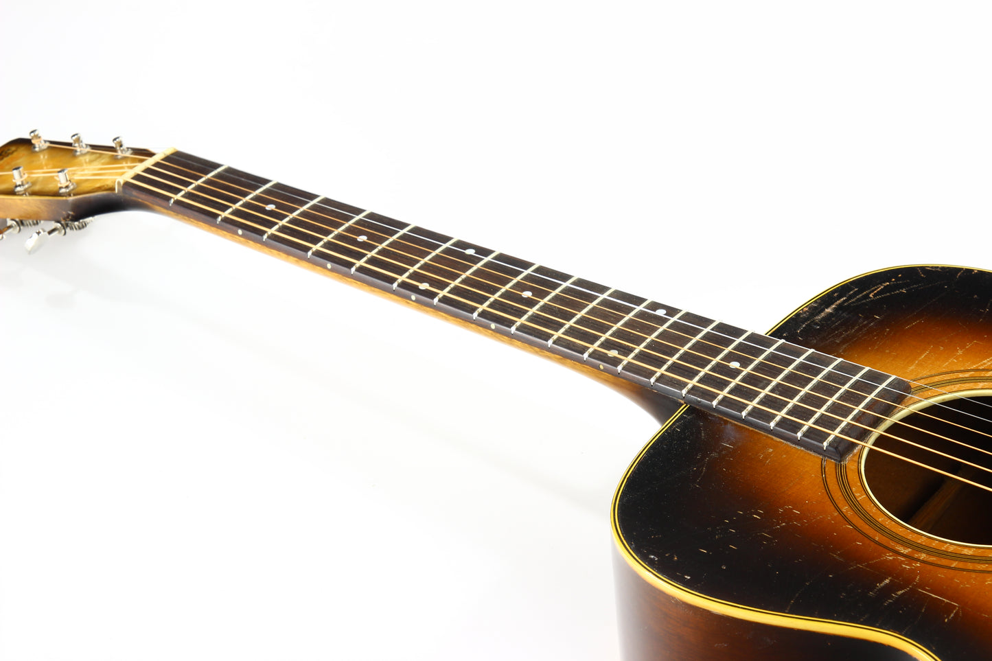 1934 Bacon & Day Senorita Flat Top Acoustic -- Sunburst, RARE 1930's Guitar, w Original Case! martin, gibson alternative