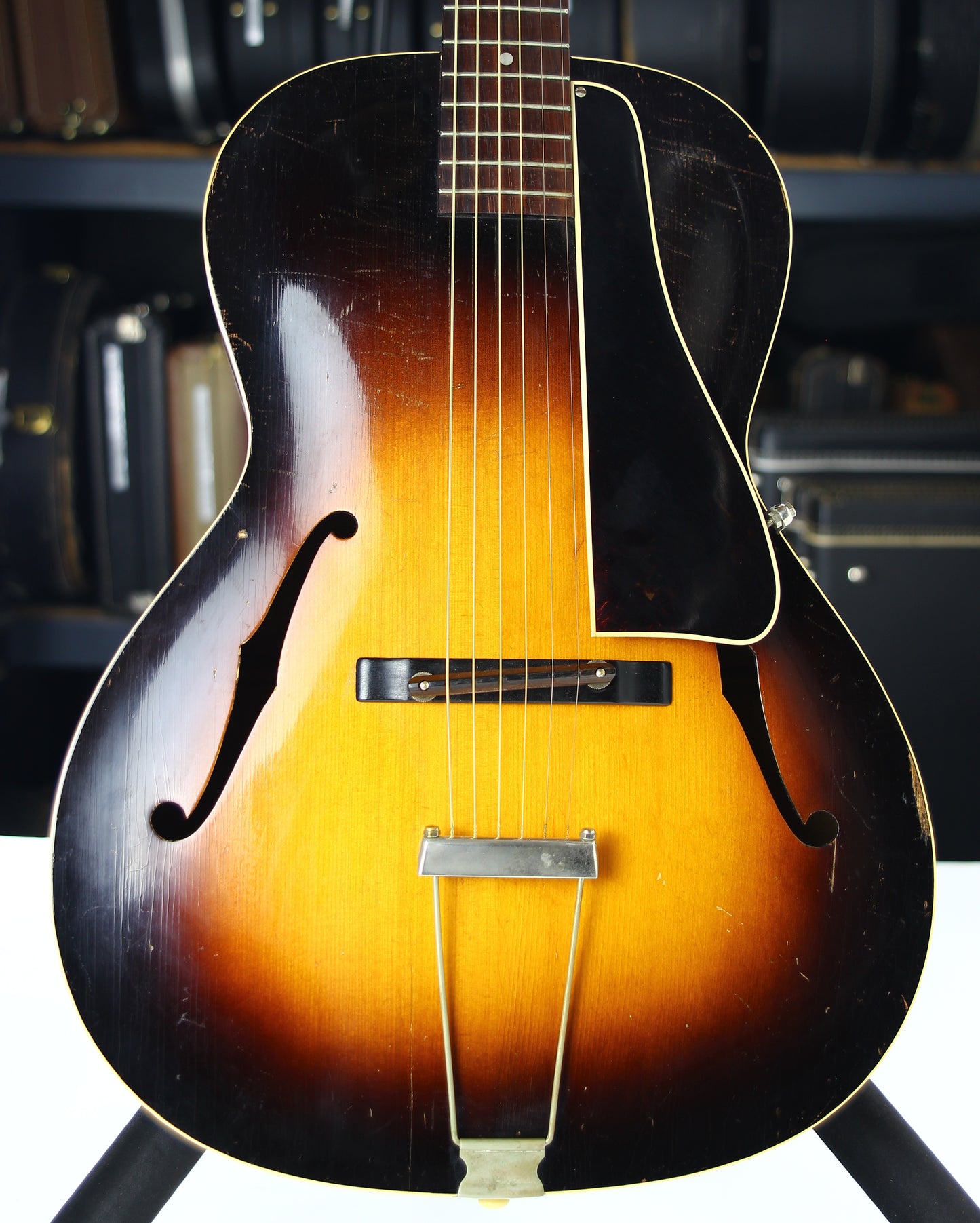 1937 Gibson L-37 Sunburst Maple Flatback - Pearl Logo, Bound Pickguard!