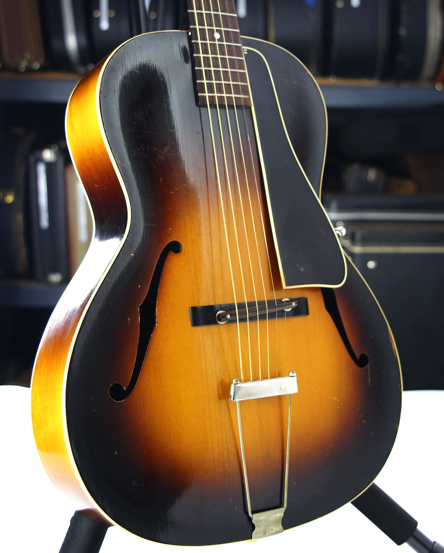 1937 Gibson L-37 Sunburst Maple Flatback - Pearl Logo, Bound Pickguard!