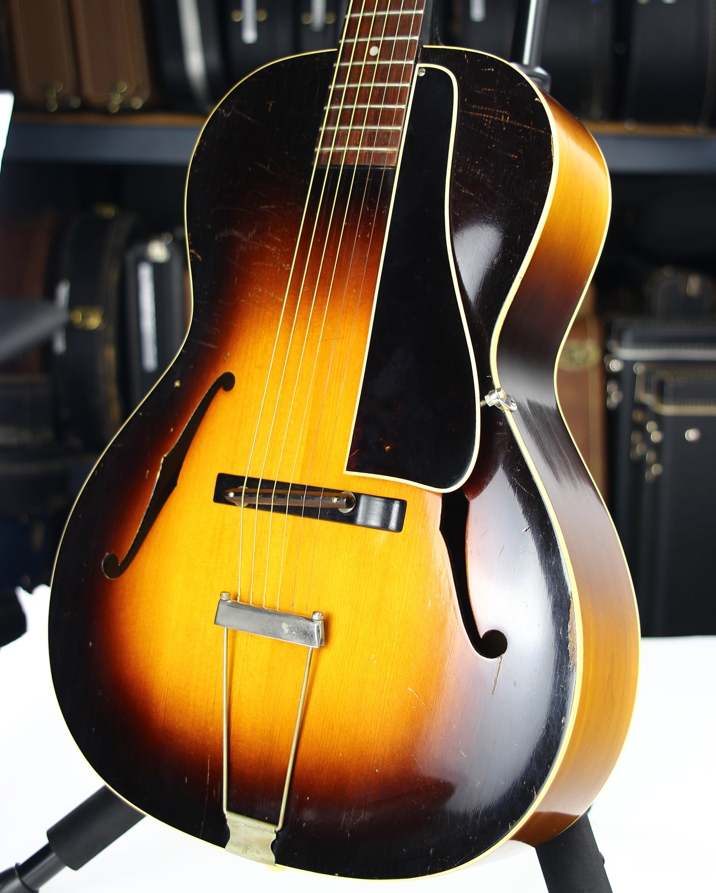 1937 Gibson L-37 Sunburst Maple Flatback - Pearl Logo, Bound Pickguard!
