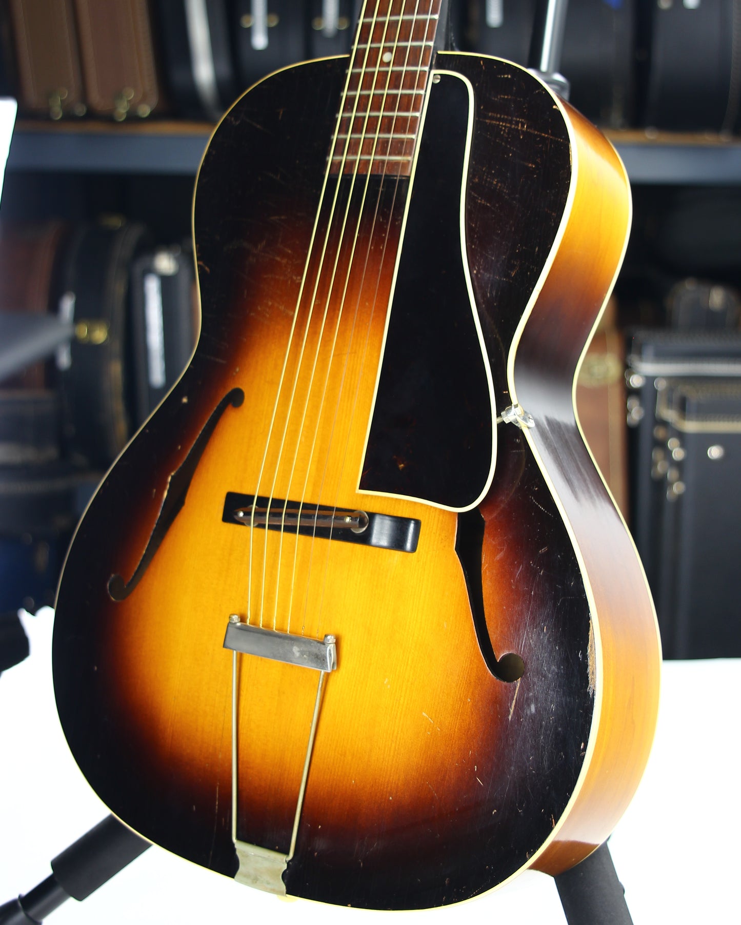 1937 Gibson L-37 Sunburst Maple Flatback - Pearl Logo, Bound Pickguard!