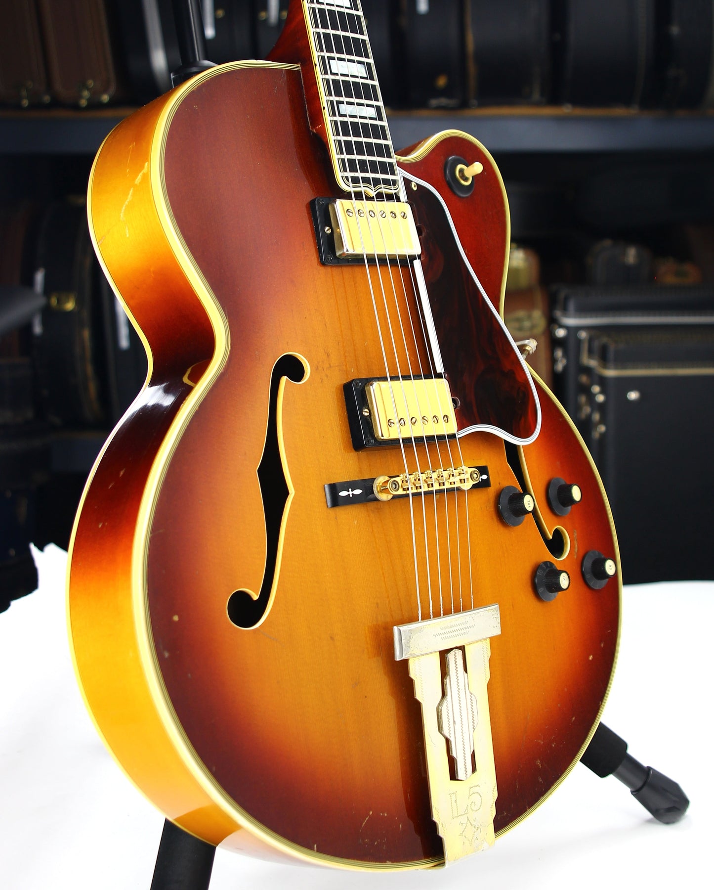 1973 Gibson L-5 CES Archtop Electric Jazz L5 Guitar - Vintage Sunburst, 1-11/16" Nut Width