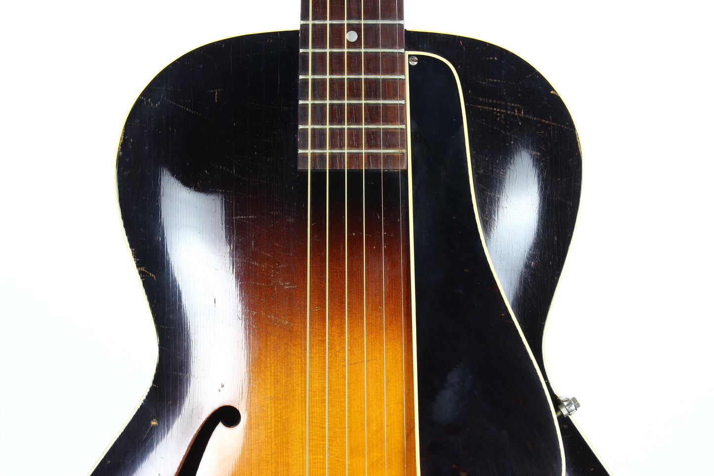 1937 Gibson L-37 Sunburst Maple Flatback - Pearl Logo, Bound Pickguard!