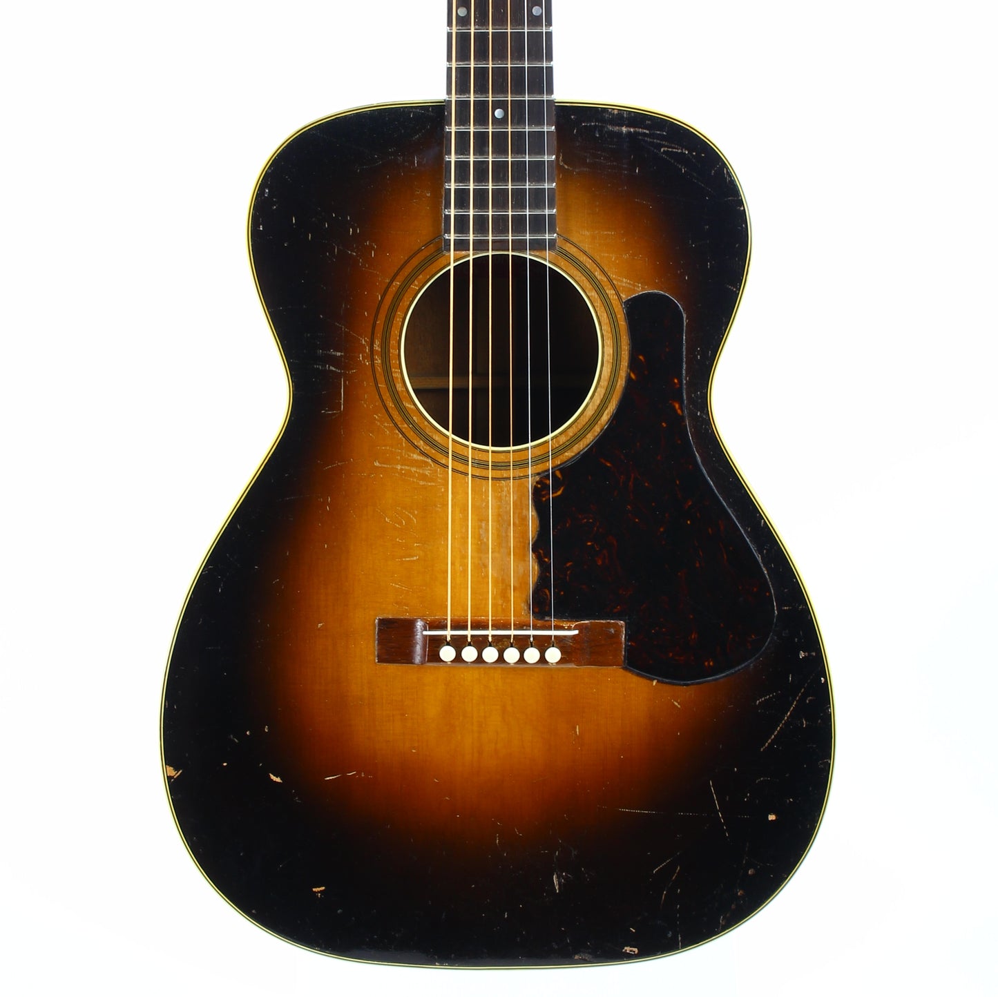 1934 Bacon & Day Senorita Flat Top Acoustic -- Sunburst, RARE 1930's Guitar, w Original Case! martin, gibson alternative