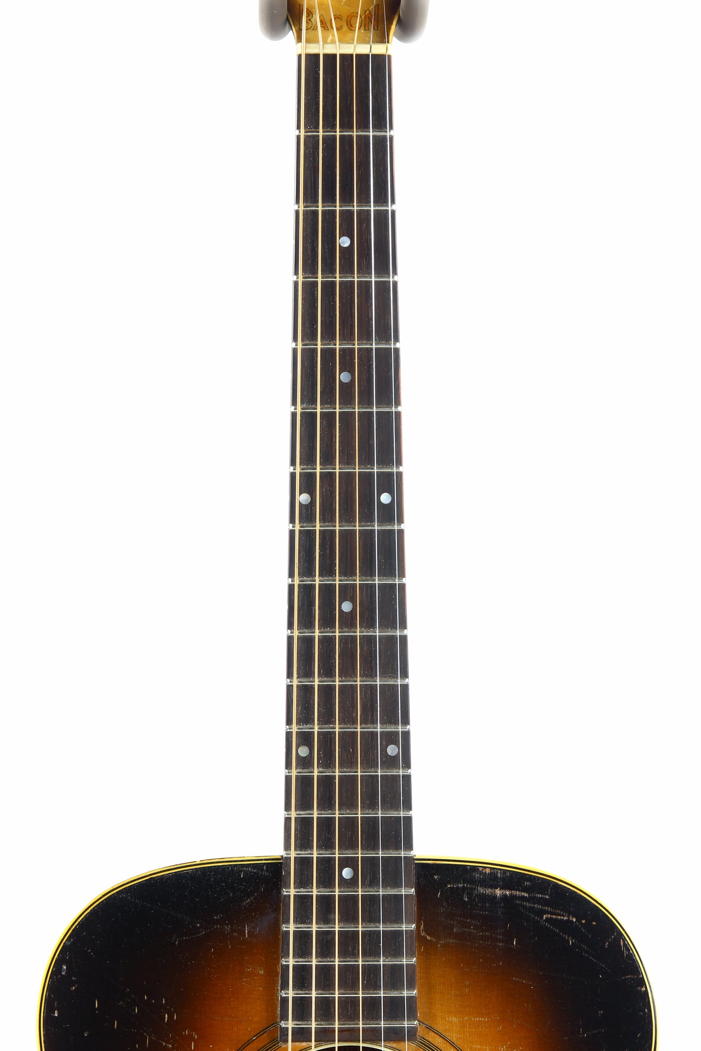 1934 Bacon & Day Senorita Flat Top Acoustic -- Sunburst, RARE 1930's Guitar, w Original Case! martin, gibson alternative
