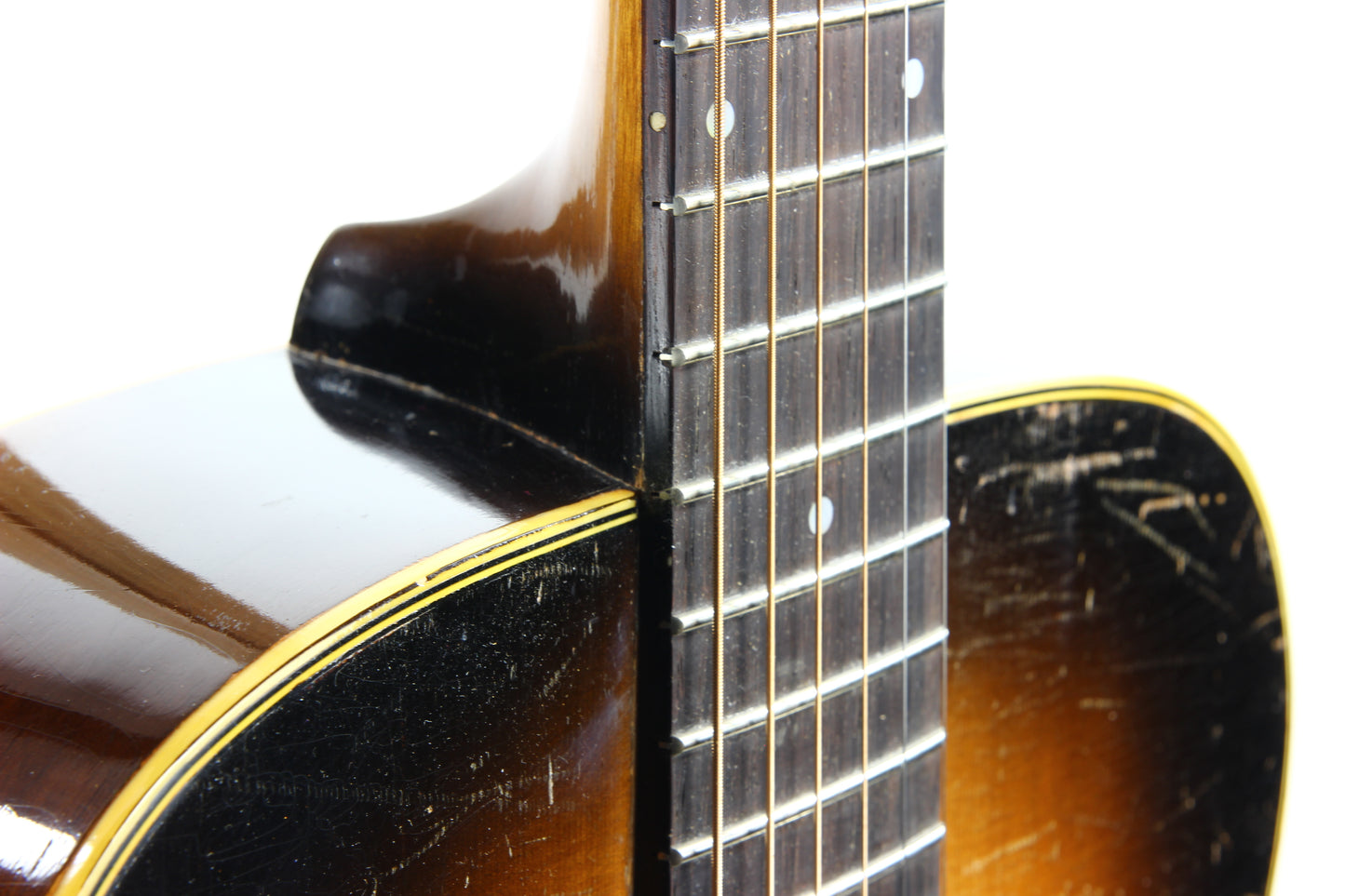1934 Bacon & Day Senorita Flat Top Acoustic -- Sunburst, RARE 1930's Guitar, w Original Case! martin, gibson alternative
