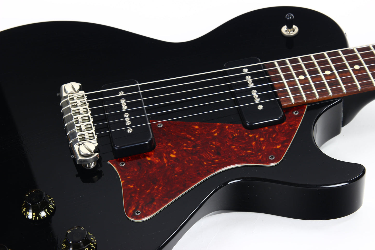 2022 Collings AGED 290 SC Single Cut - Throbak 52/54 P90's, Jet Black, Honduran Mahogany, LP Special