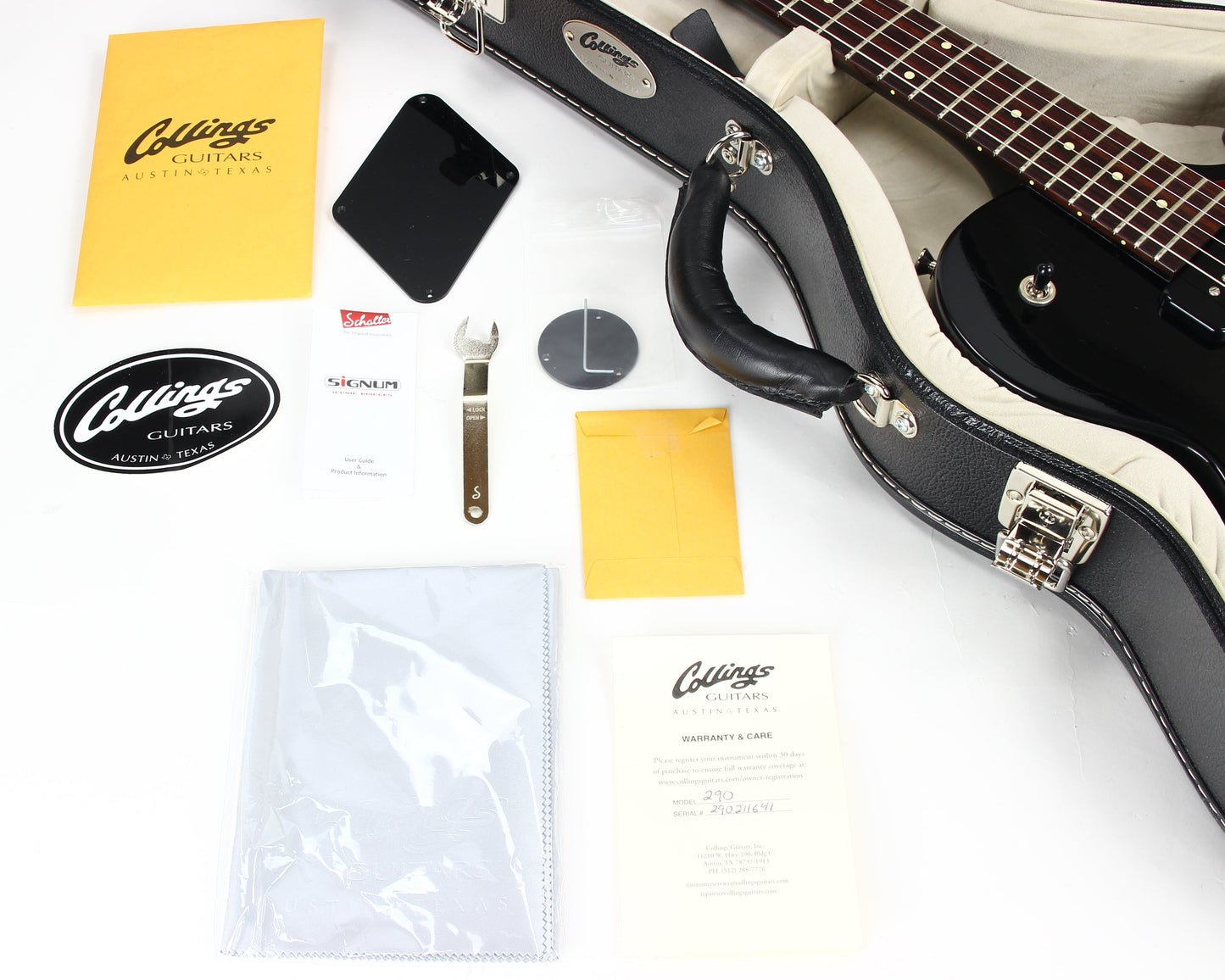 2022 Collings AGED 290 SC Single Cut - Throbak 52/54 P90's, Jet Black, Honduran Mahogany, LP Special