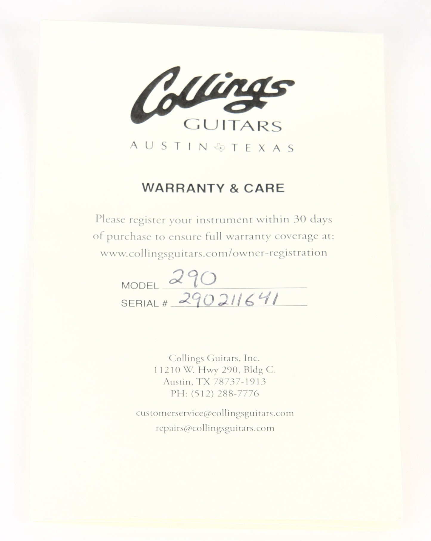 2022 Collings AGED 290 SC Single Cut - Throbak 52/54 P90's, Jet Black, Honduran Mahogany, LP Special