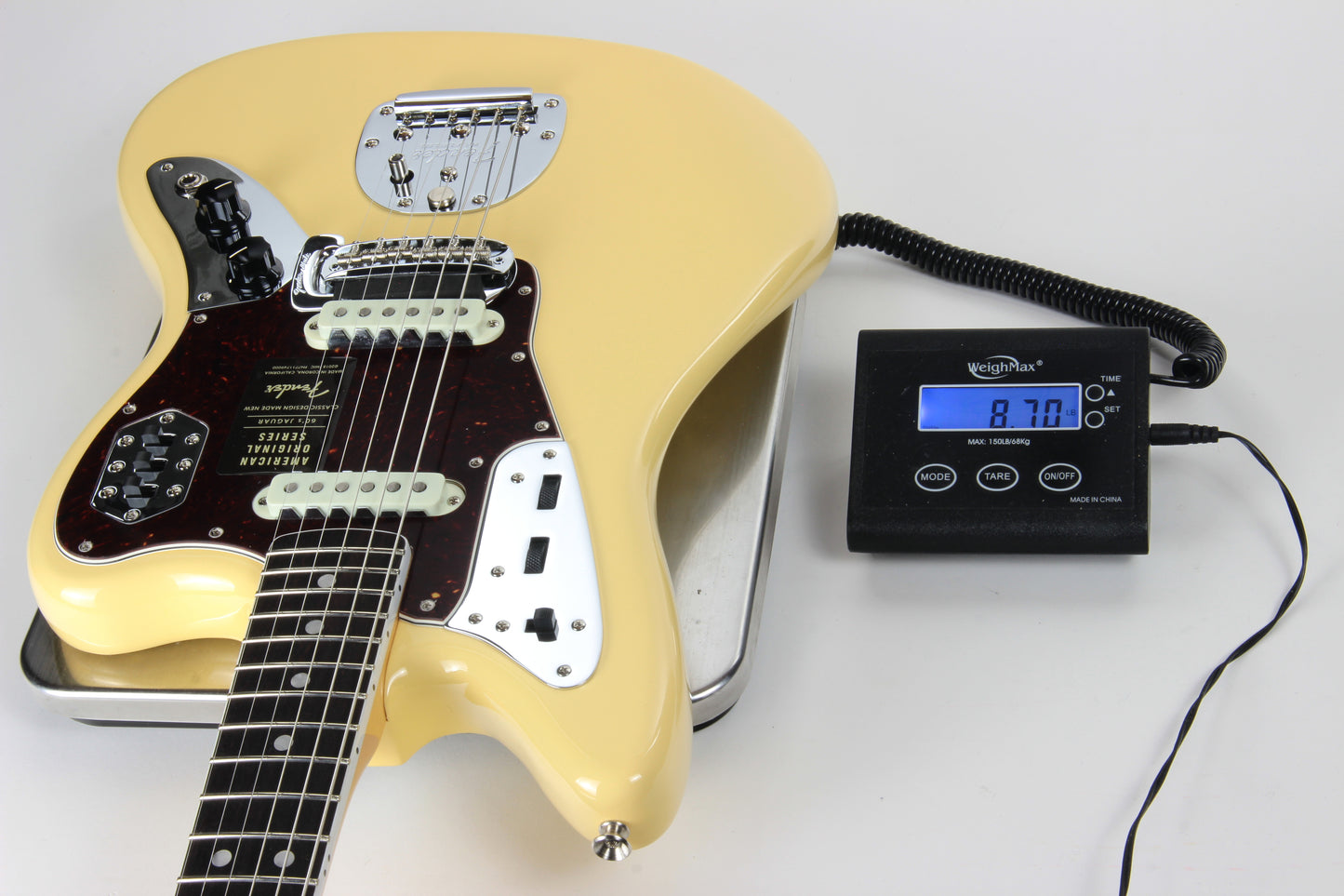Fender 1965 American Vintage Thin Skin Jaguar Reissue - White, Matching Headstock, Bound, Lacquer, AVRI