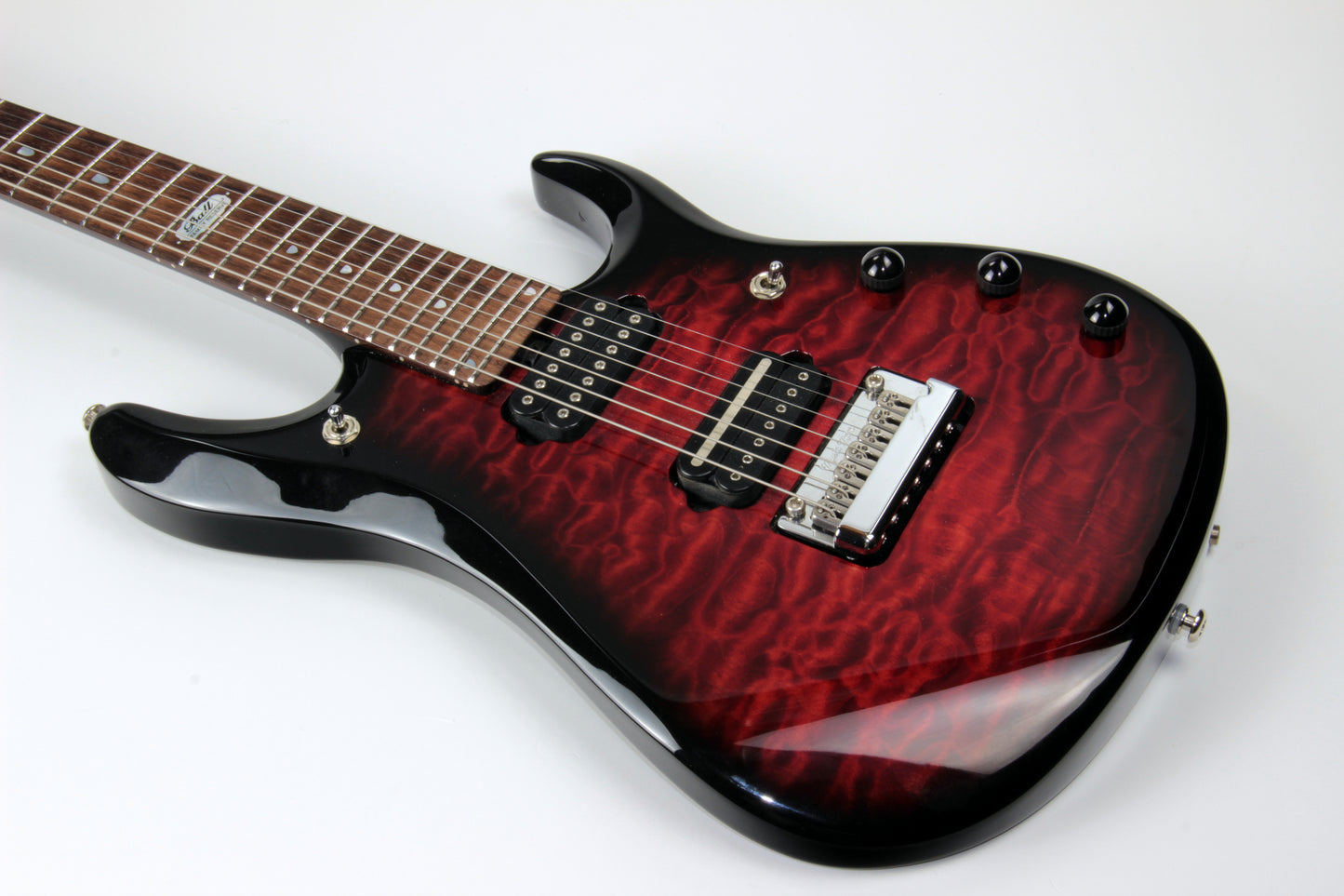 2012 Music Man BFR 7-String John Petrucci JP7 Ernie Ball Family Reserve QUILT RUBY RED Piezo