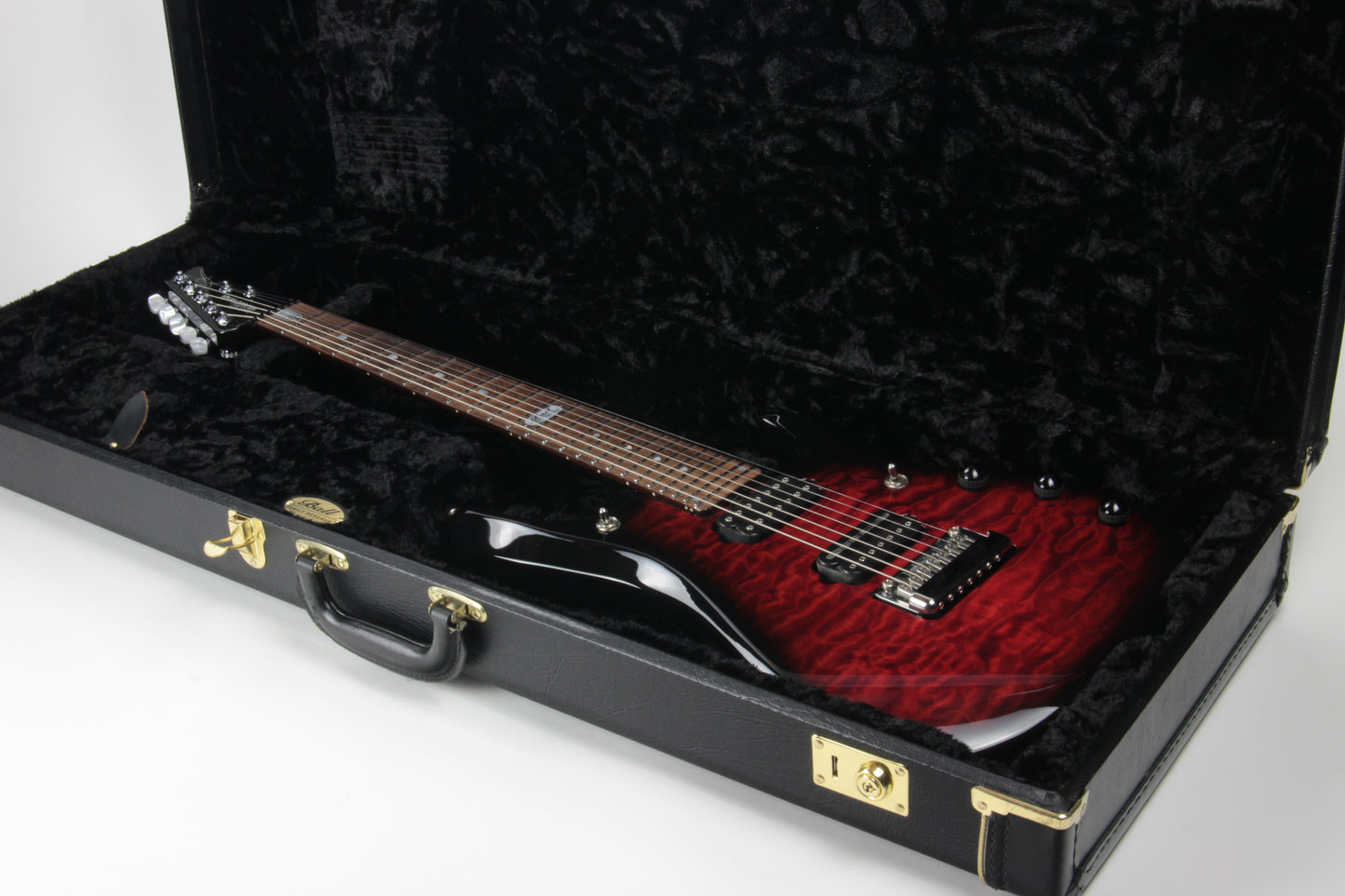 2012 Music Man BFR 7-String John Petrucci JP7 Ernie Ball Family Reserve QUILT RUBY RED Piezo
