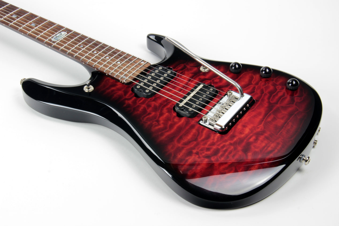 2012 Music Man BFR 7-String John Petrucci JP7 Ernie Ball Family Reserve QUILT RUBY RED Piezo
