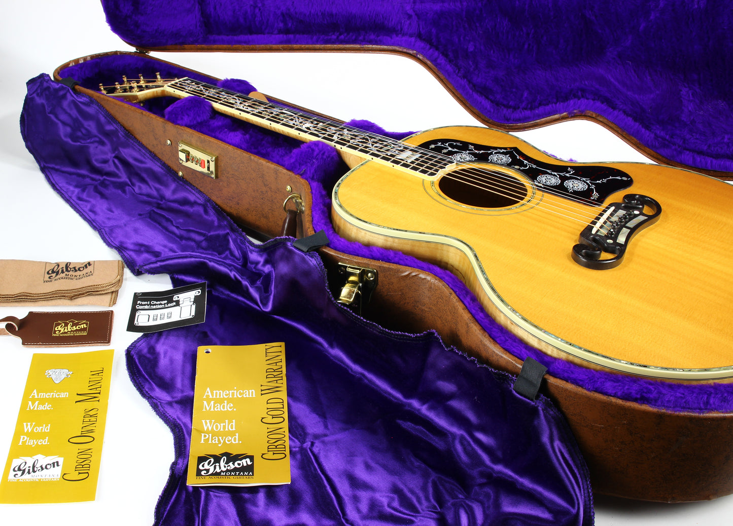 RARE 1995 Gibson Montana J-200 DELUXE VINE INLAY One-Off -- 3-Piece Back, Abalone/MOP Inlays, SJ-200 j200 sj200