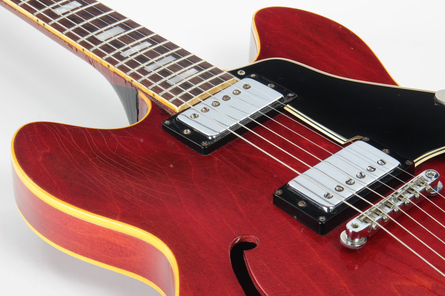 1966 Gibson ES-335 TDC Bigsby Cherry Red - Vintage Player-Grade 1960's Semi-Hollow Body