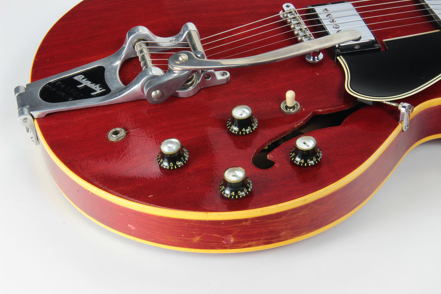 1966 Gibson ES-335 TDC Bigsby Cherry Red - Vintage Player-Grade 1960's Semi-Hollow Body