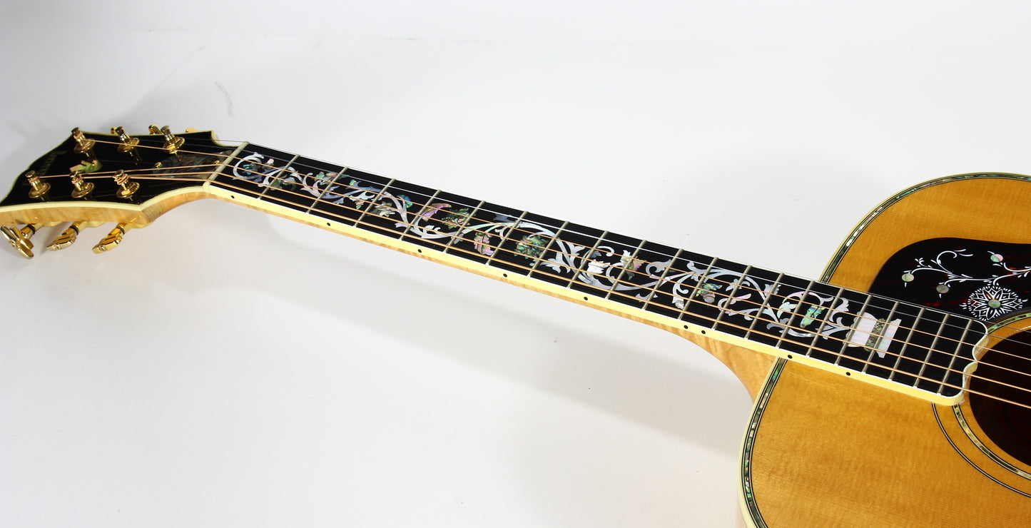 RARE 1995 Gibson Montana J-200 DELUXE VINE INLAY One-Off -- 3-Piece Back, Abalone/MOP Inlays, SJ-200 j200 sj200