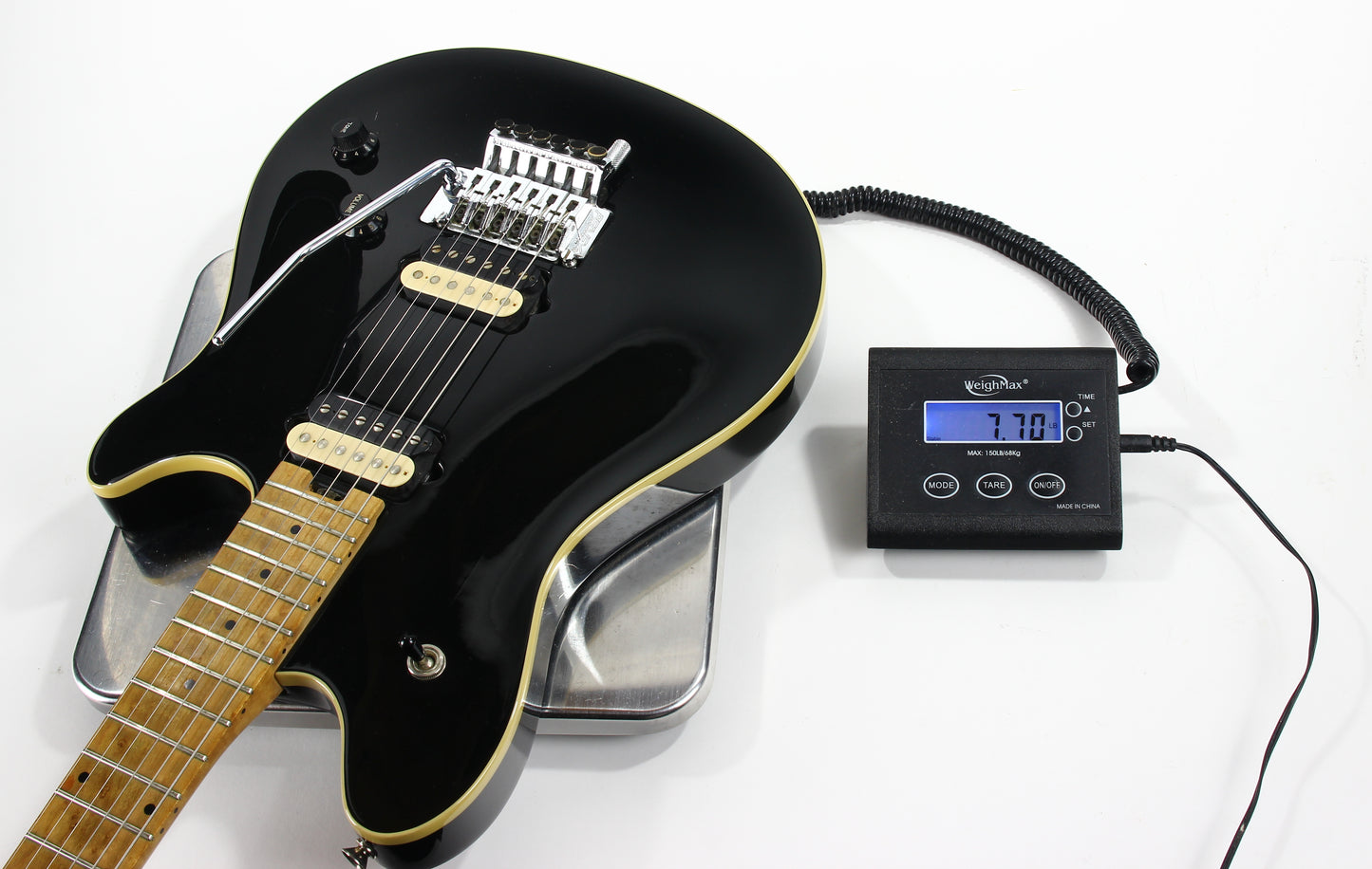 1997 Peavey EVH Wolfgang Standard PATENT PENDING Archtop -- Early Model, Deluxe, Black with White Binding!