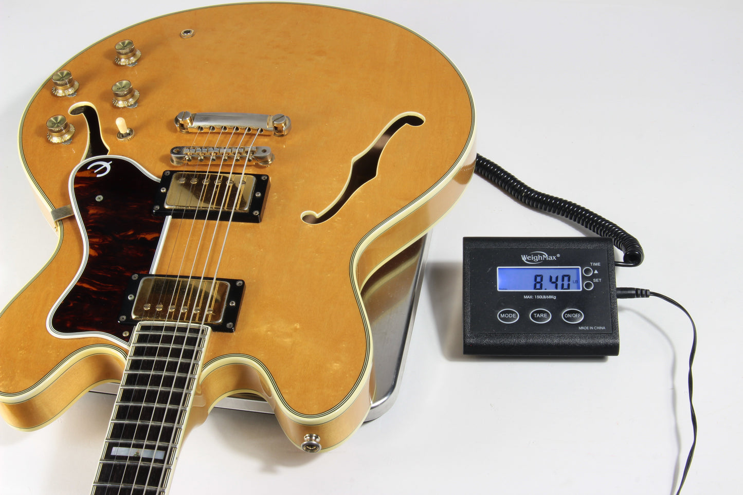 1985 Epiphone Japan Sheraton Matsumoku MIJ - Factory Gibson Case, Birdseye Maple, Natural Finish, Stop Tail, pre-elitist