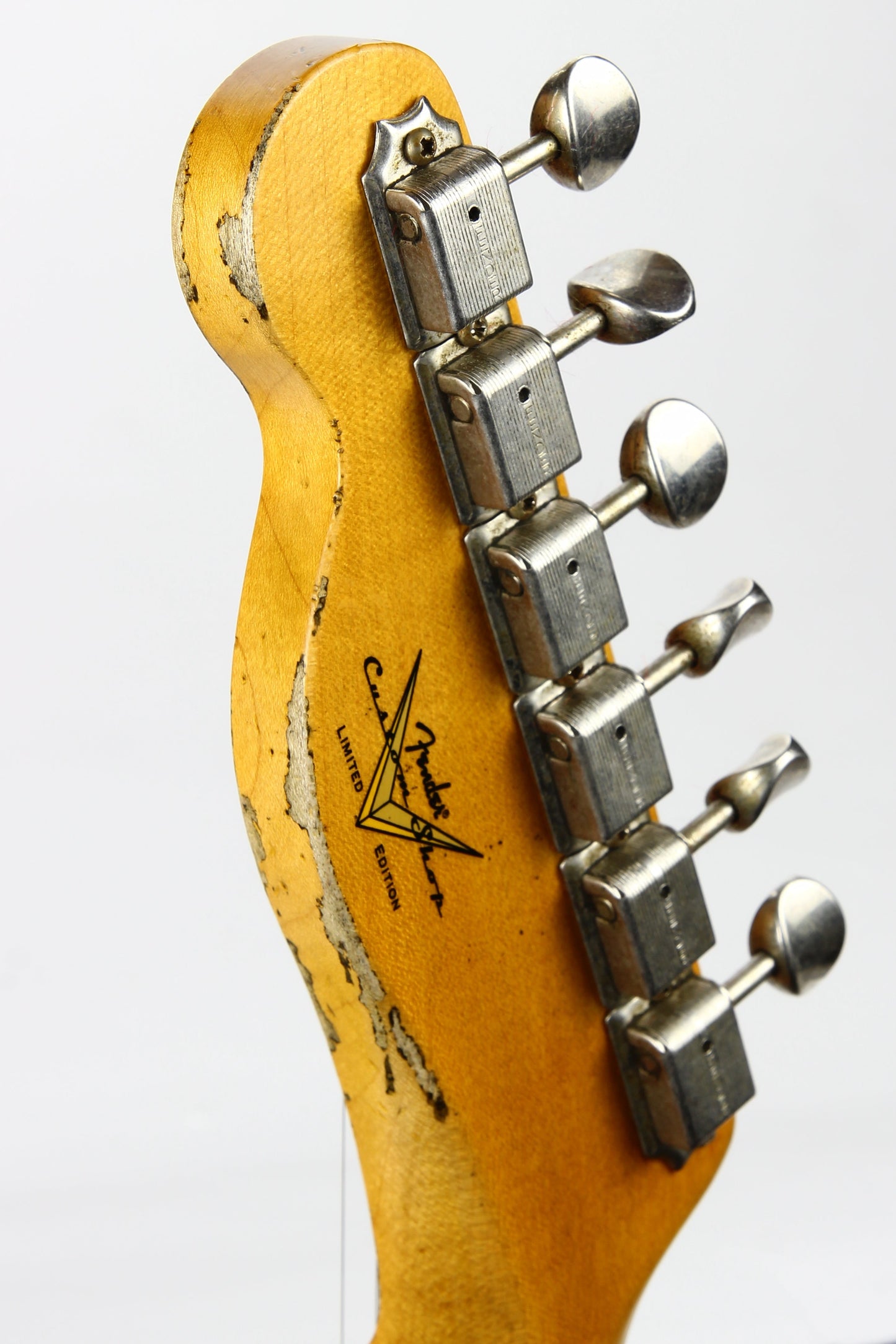 2019 Fender Custom Shop LTD Roasted Pine Double Esquire Relic Telecaster - Aged Black, White Guard, Nocaster