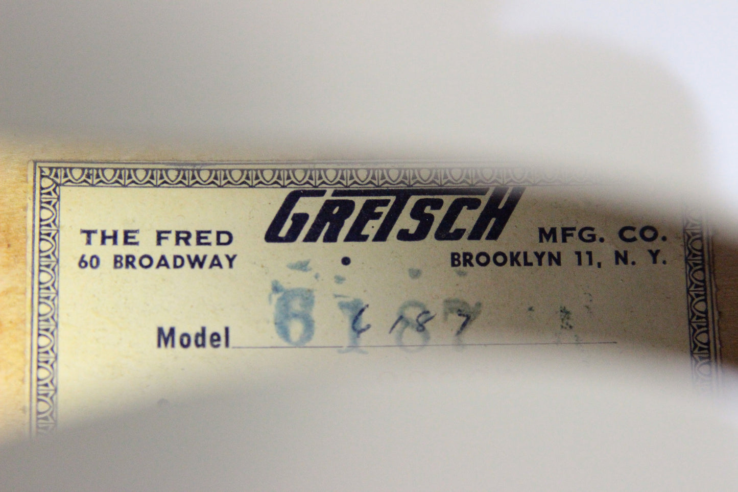 1957 Gretsch 6187 Corvette Rare Cutaway - Streamliner Lotus Ivory Gray Metallic, Dearmond, 1950's Clipper