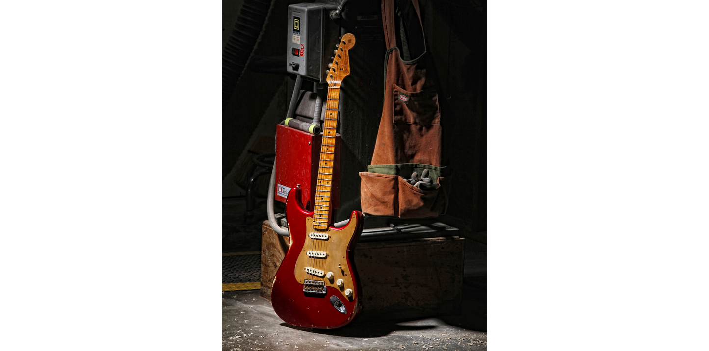 2010 Fender Custom Shop LTD '58 Stratocaster Relic Abigail Ybarra Pups! Candy Apple Red Gold Guard!