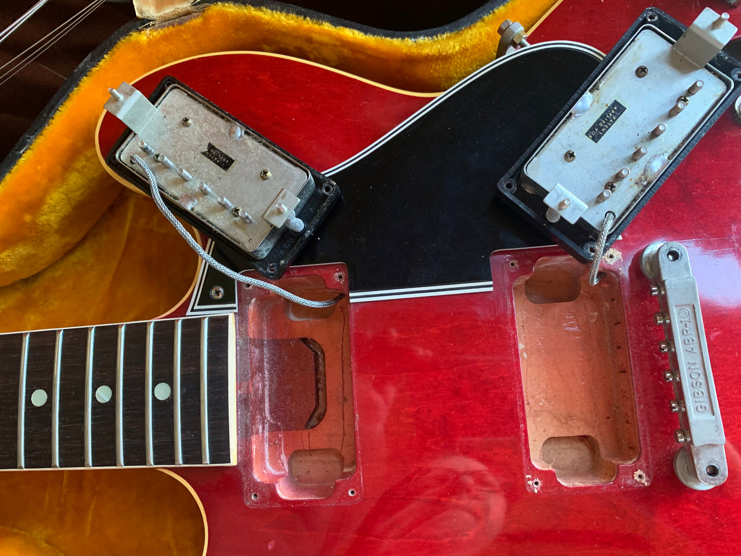 1961 Gibson ES-335 TDC Cherry Red w/ Original Case - 2 PAF's, Stop Tailpiece, Bigsby, Clean Dot Neck!