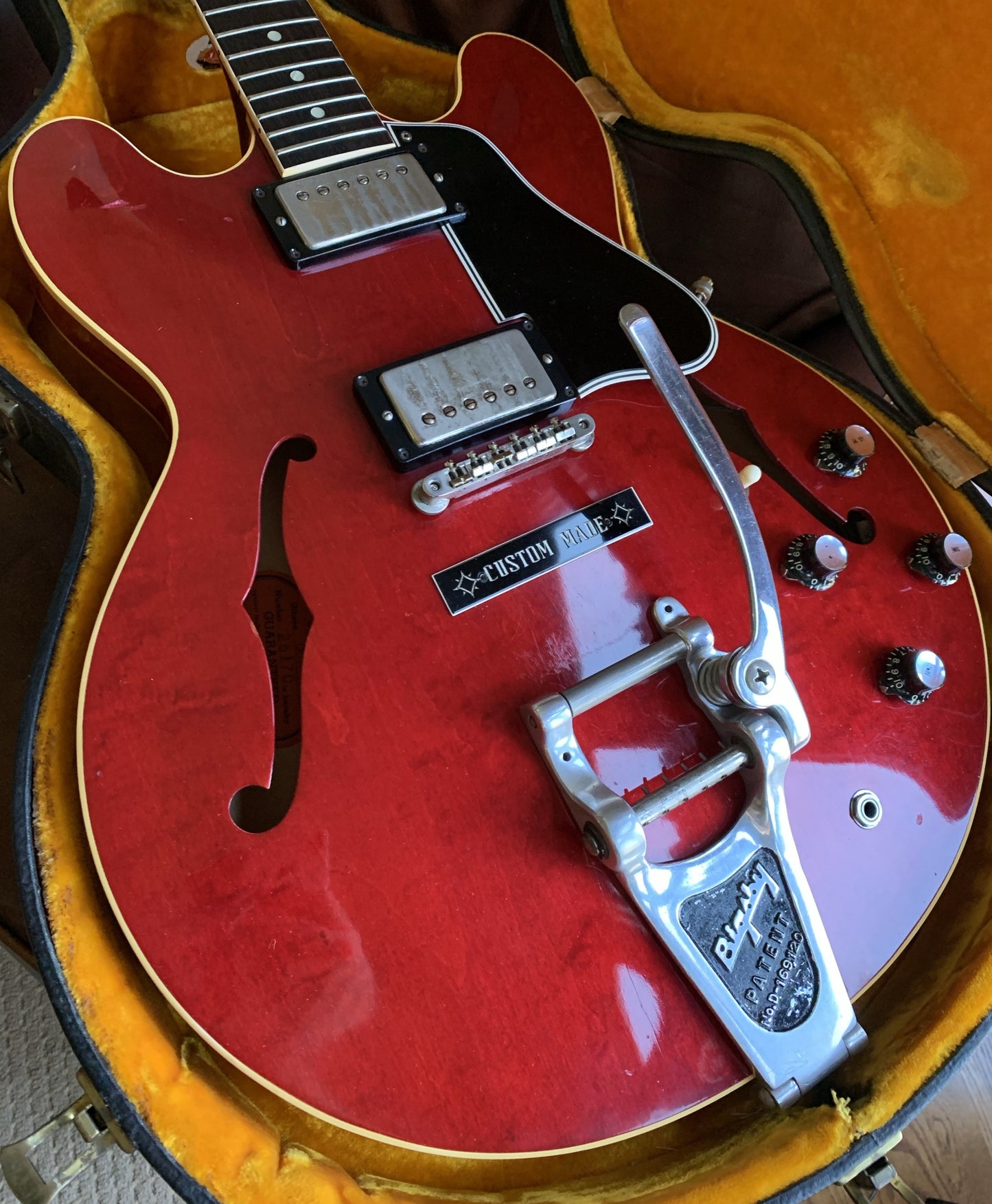 1961 Gibson ES-335 TDC Cherry Red w/ Original Case - 2 PAF's, Stop Tailpiece, Bigsby, Clean Dot Neck!