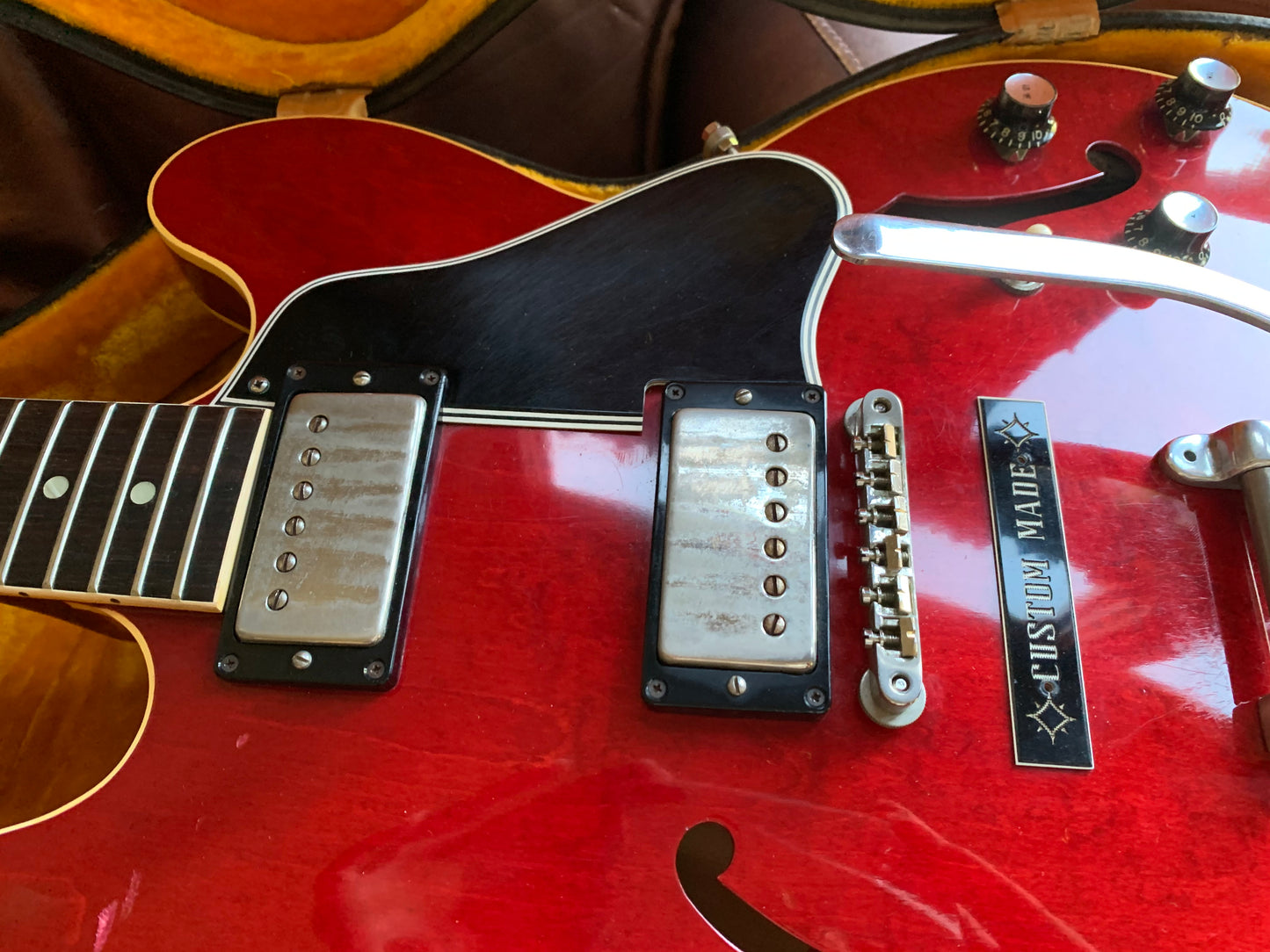 1961 Gibson ES-335 TDC Cherry Red w/ Original Case - 2 PAF's, Stop Tailpiece, Bigsby, Clean Dot Neck!