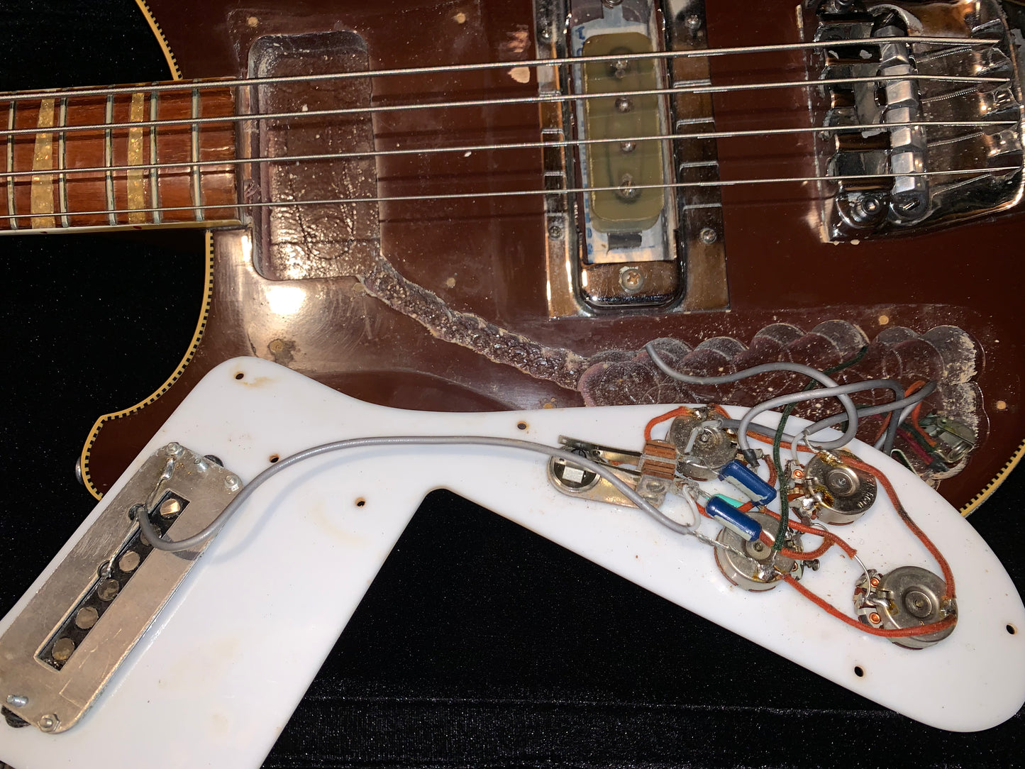 1969 Rickenbacker 4001 Bass Burgundyglo LEFT-HANDED -- EXTREMELY RARE Beatles Era Paul McCartney Ric! 4000