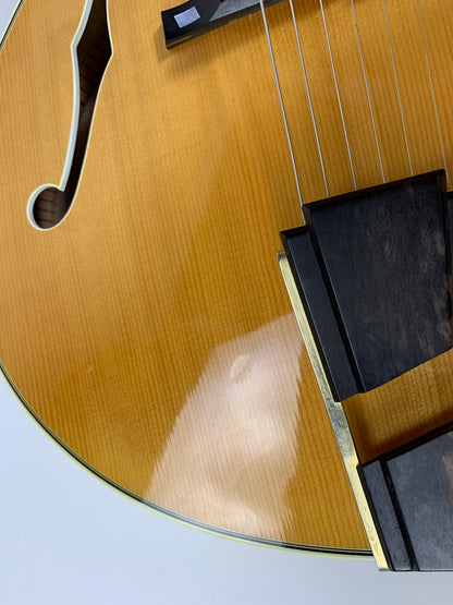 2005 Mark Campellone Deluxe Series 17 Inch Fine Archtop Guitar w Floating Pickup Natural Finish Made In USA