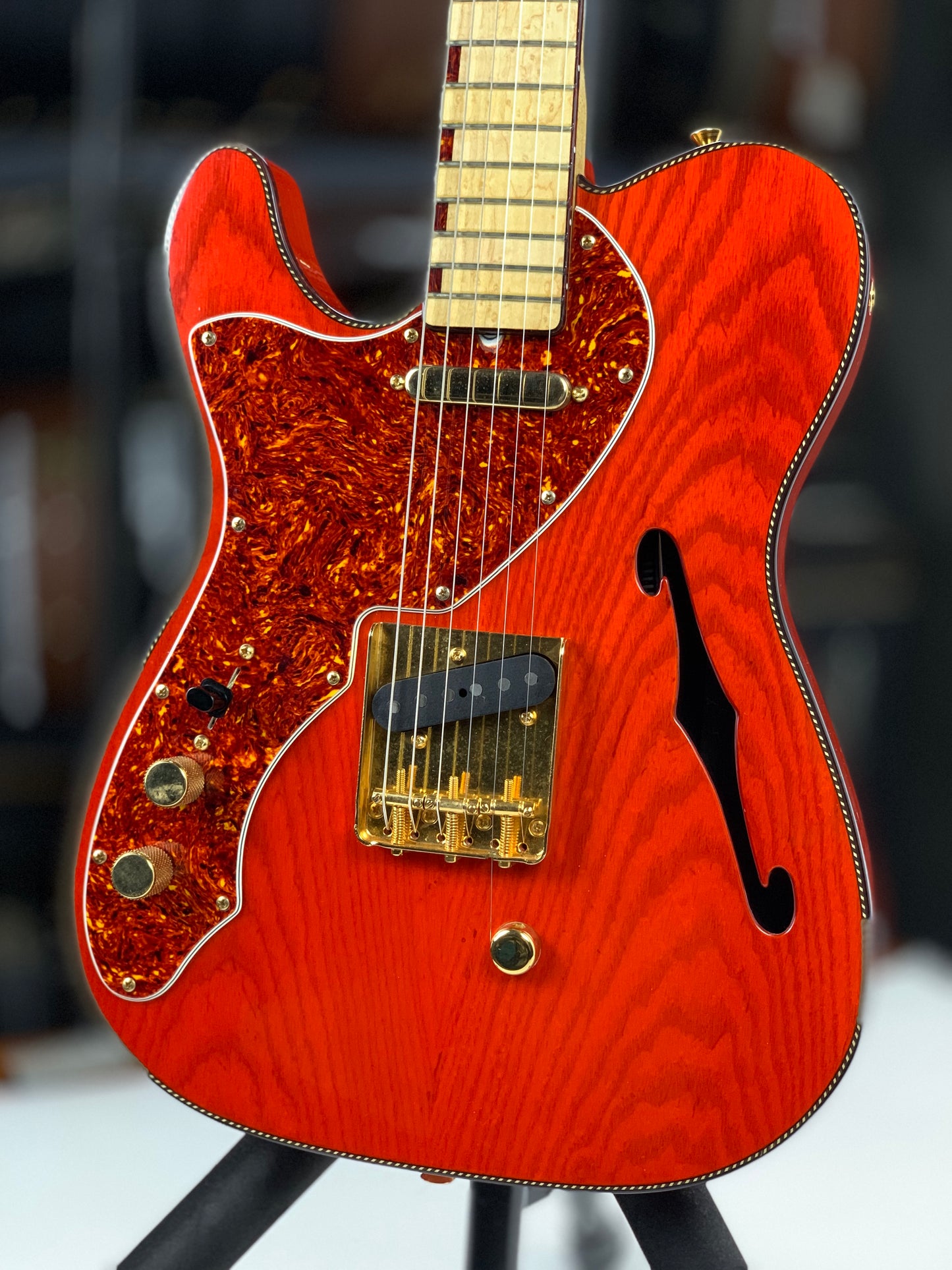 1992 Fender Custom Shop Masterbuilt Custom Thinline Telecaster One-Off | B-Bender, Lefty or Righty! Rope Tortoise Binding, Unique Tele! Fred Stuart! Cowboycaster